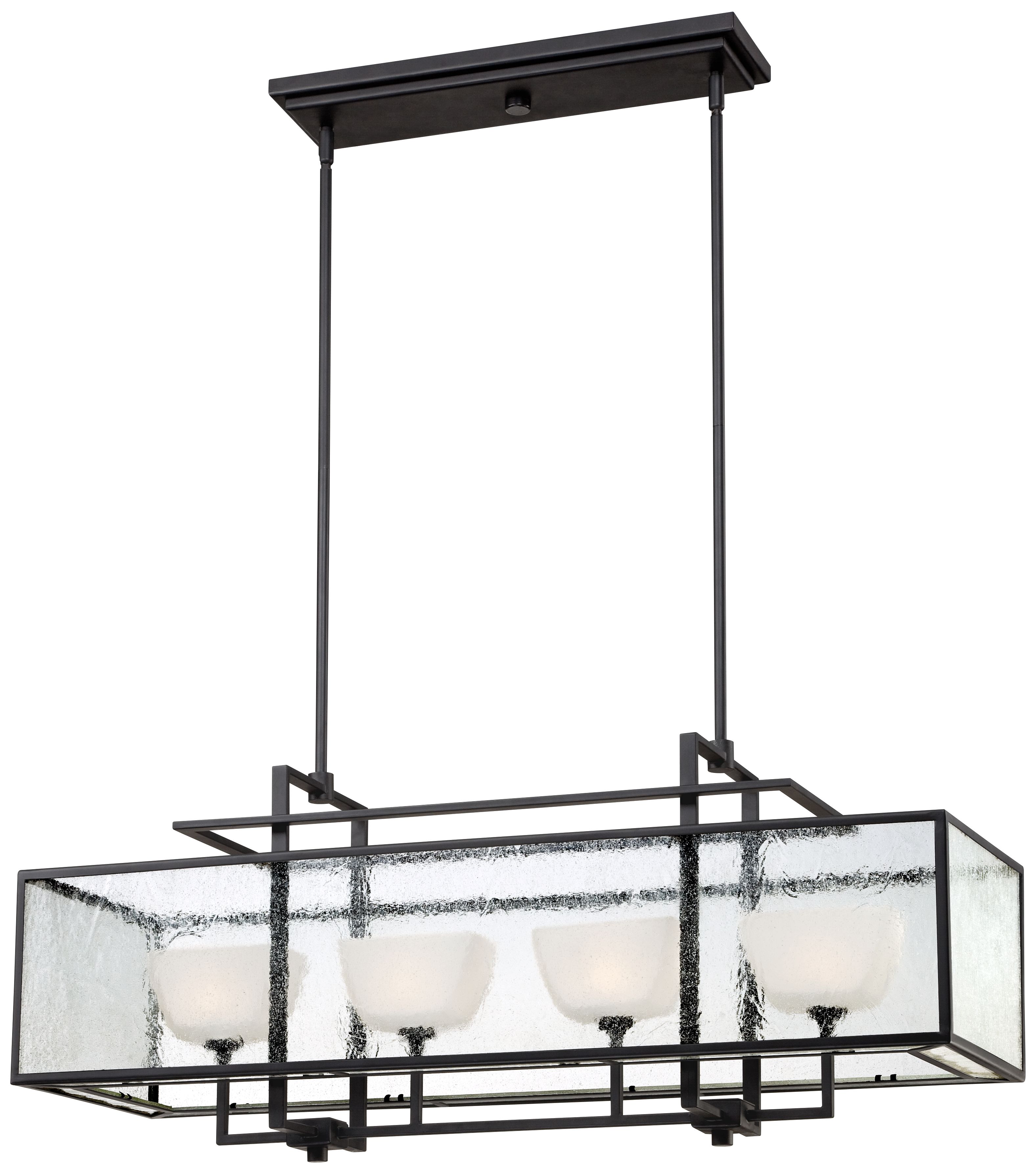 Iron Bronze 32" Wide Island Chandelier