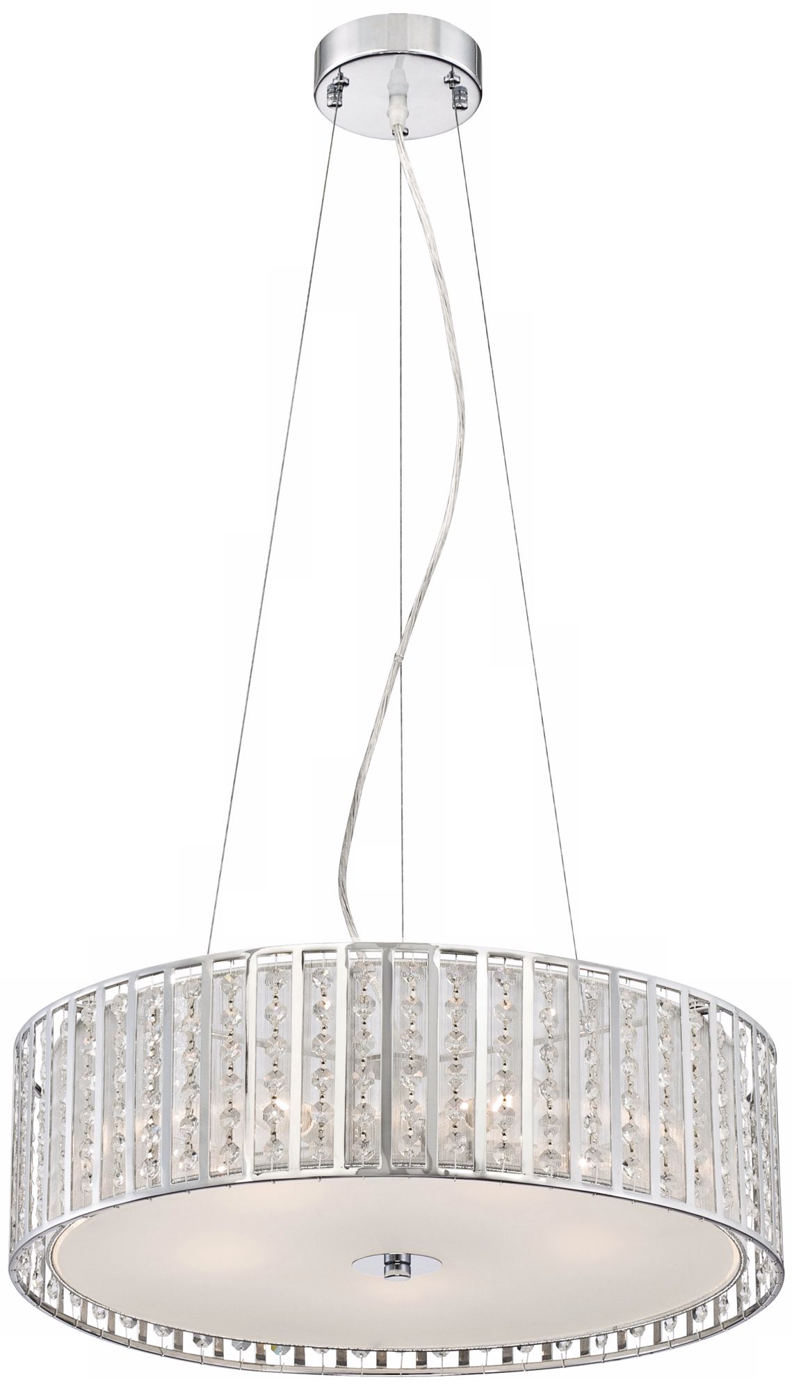 Dazzle 5-Light 20" Wide Crystal Drum Pendant Light