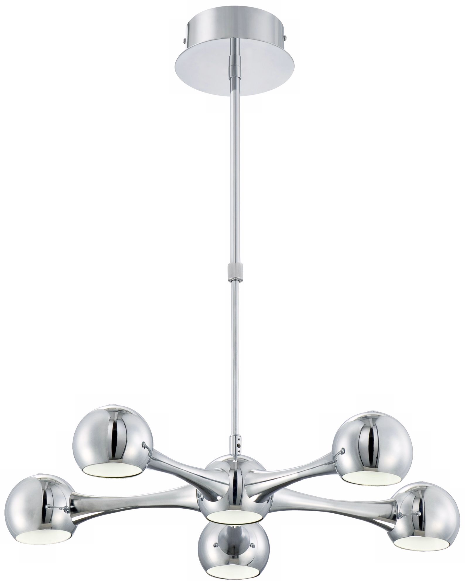 Possini Euro 5-Arm 22" Wide Chrome LED Pendant Light