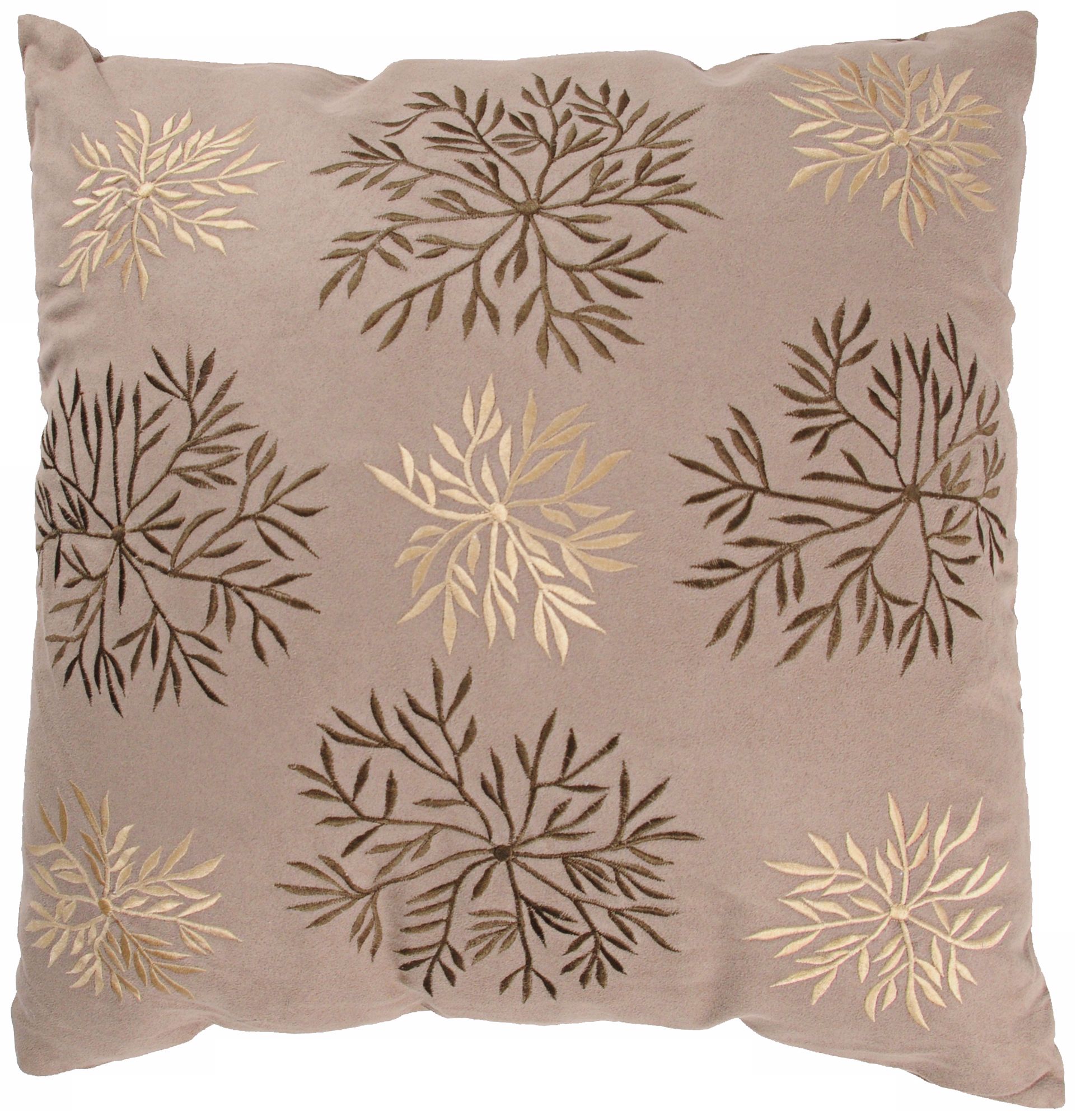 Leaves And Vines 18" Square Suede Throw Pillow