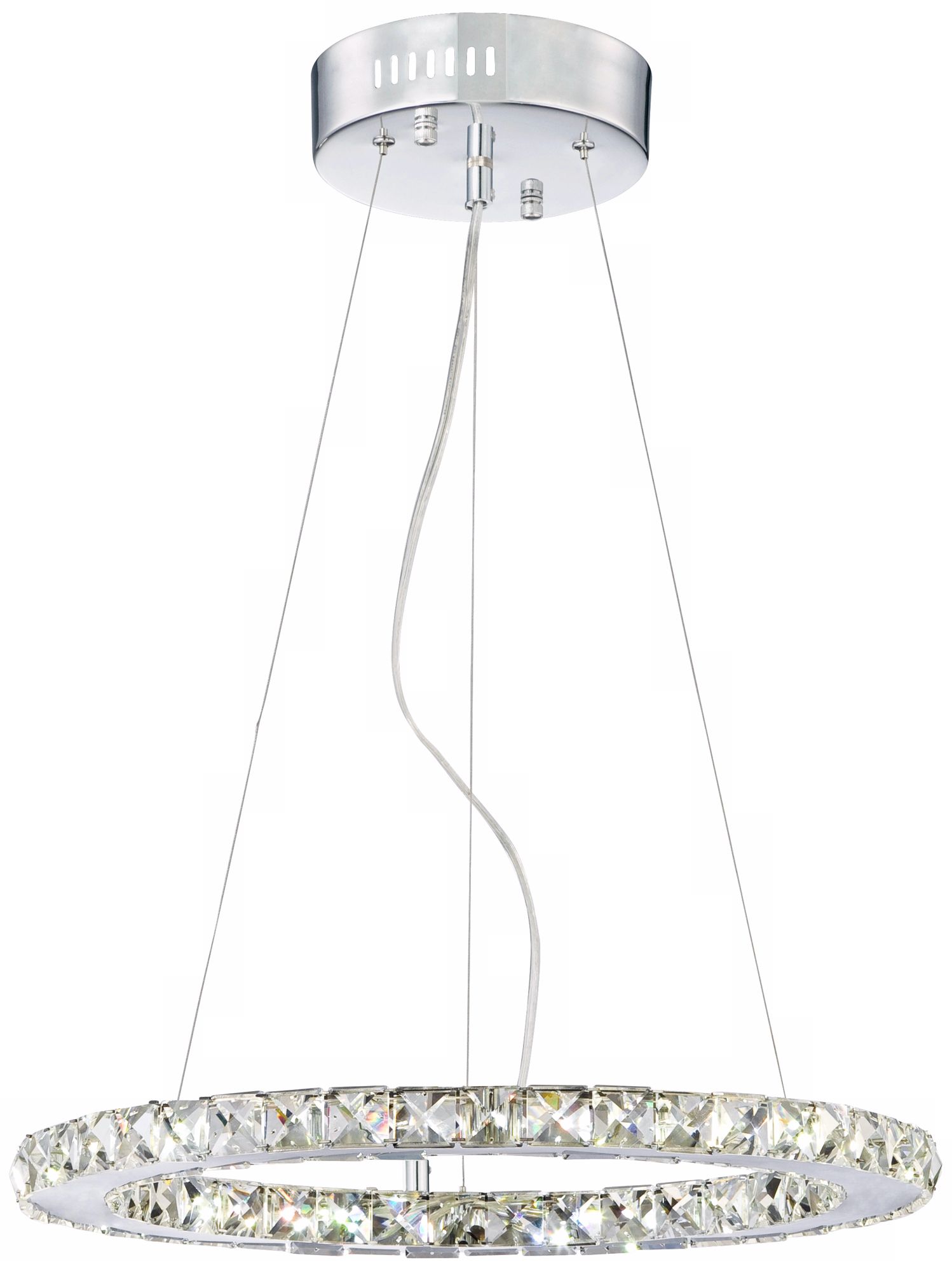 Possini Euro Design 18 1/2" Wide Crystal Disc Pendant Light