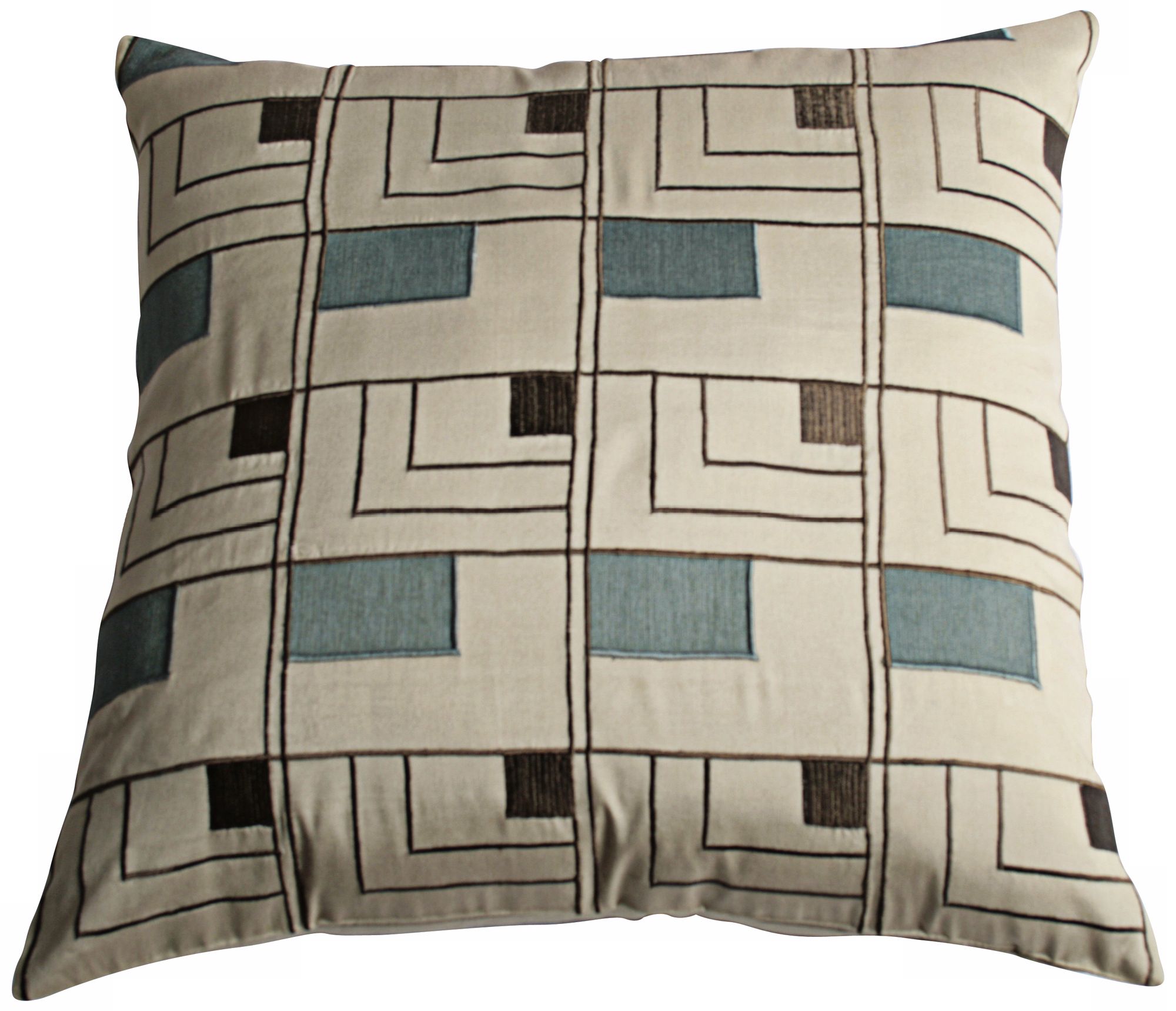 Geometric 18" Square Decorative Pillow With Hidden Zipper