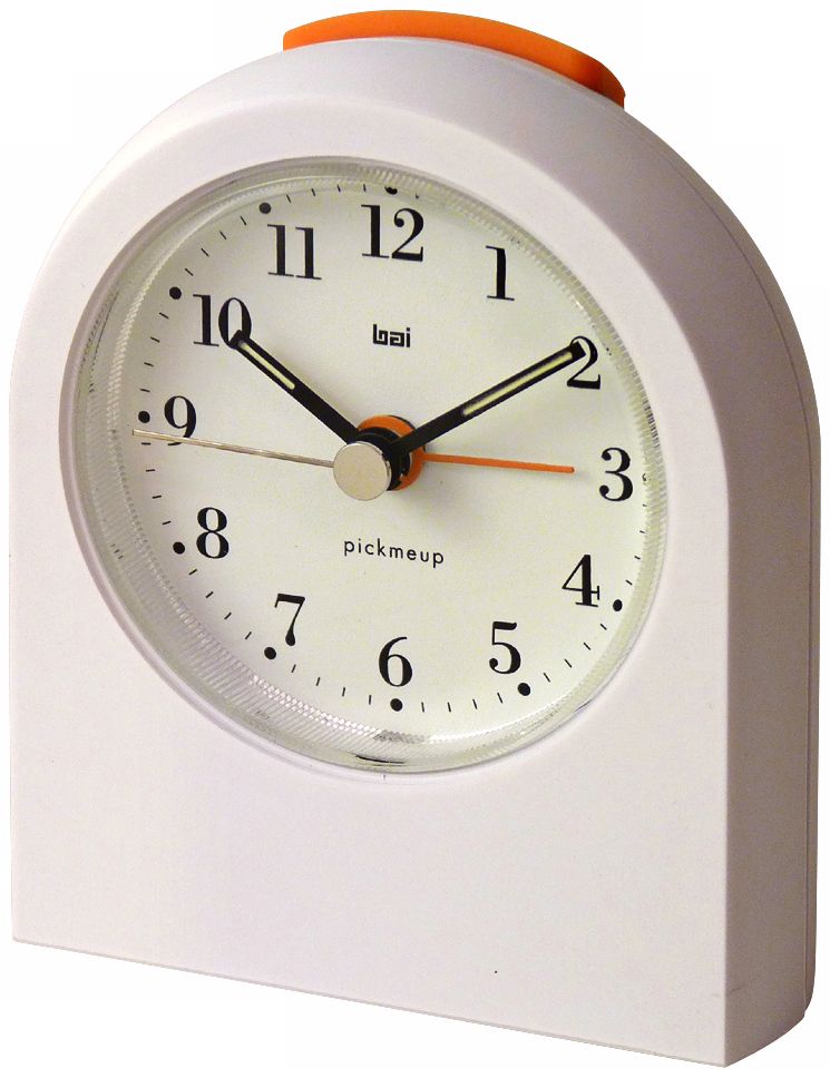 Pick-Me-Up Bodoni White Alarm Clock