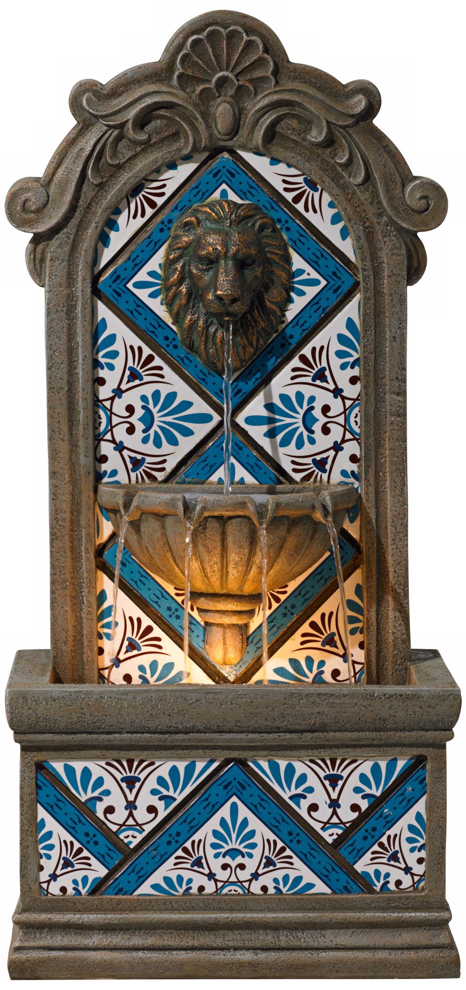El Leon Azul Tile Floor Fountain