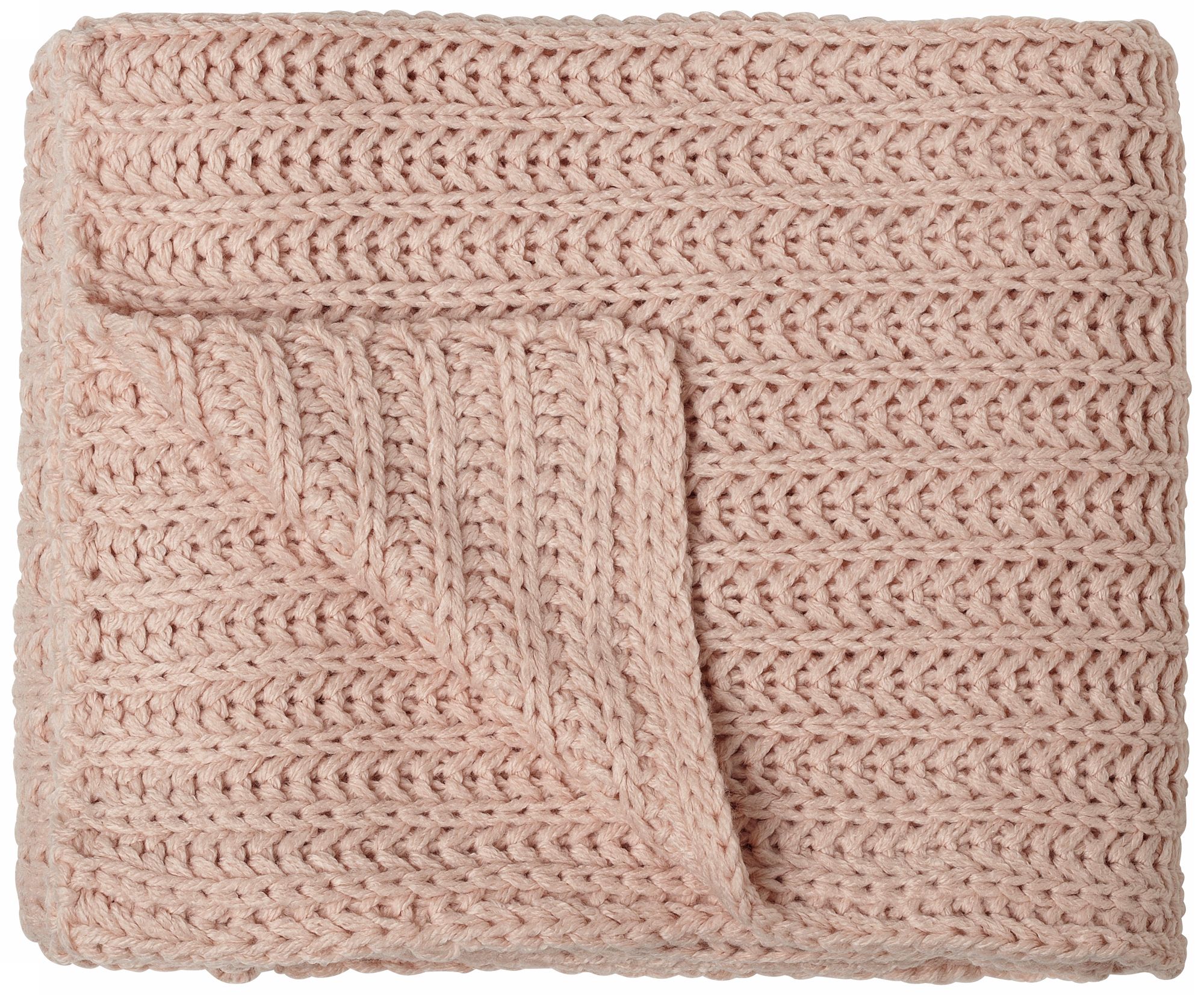 Chesterfield Pink Shell Tone Decorative Throw Blanket