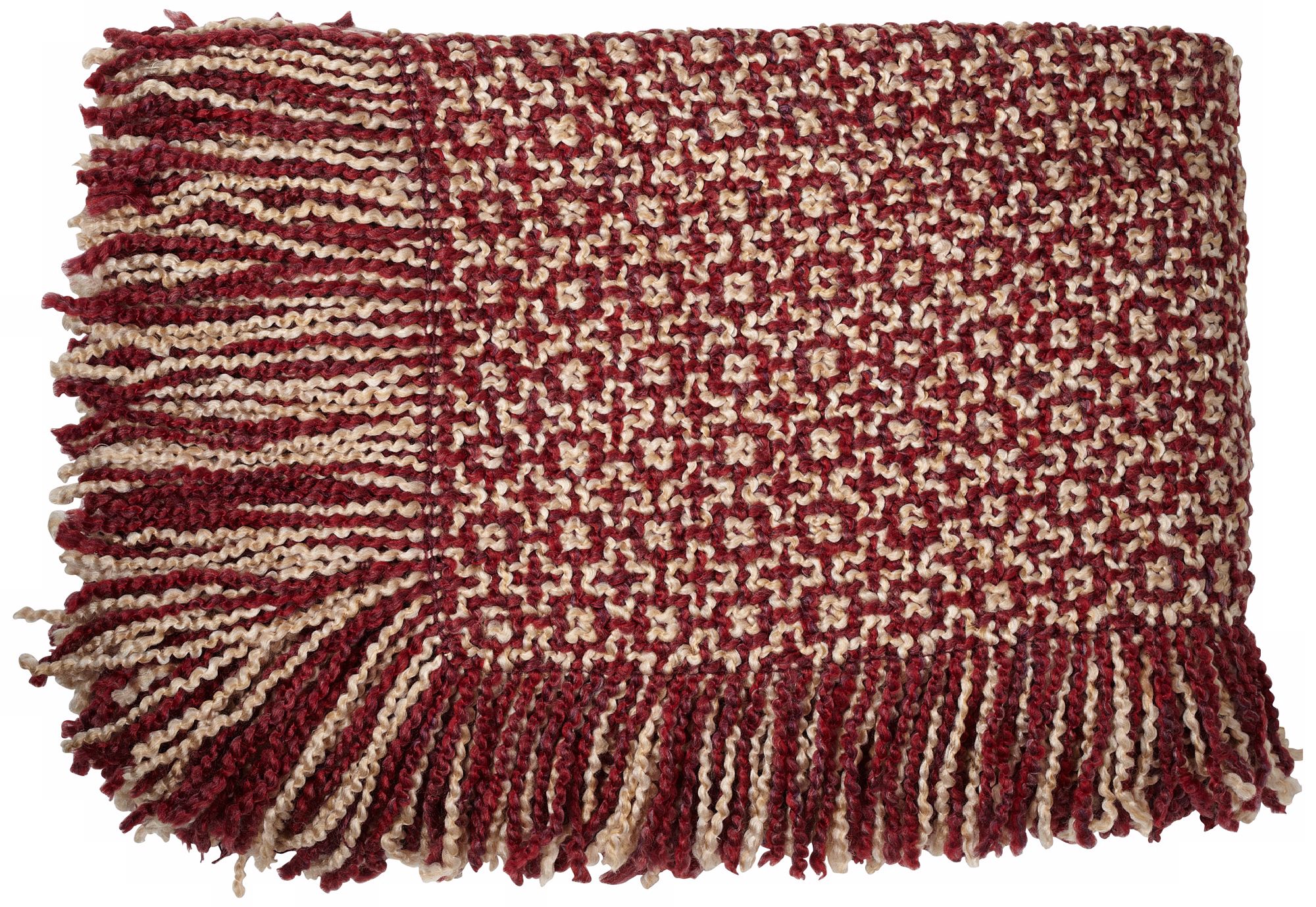 Dartmouth Berry and Cream Throw Blanket