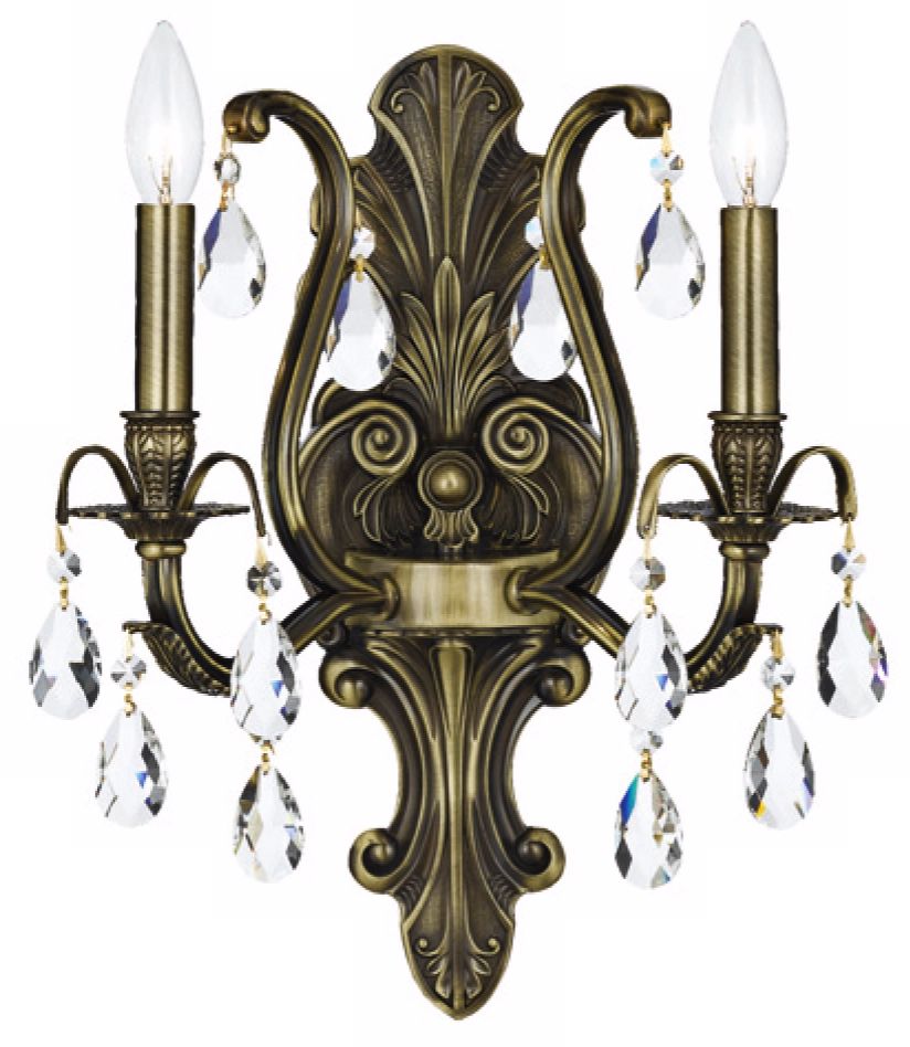 Crystorama Dawson 2-Light 13" Wide Crystal Wall Sconce