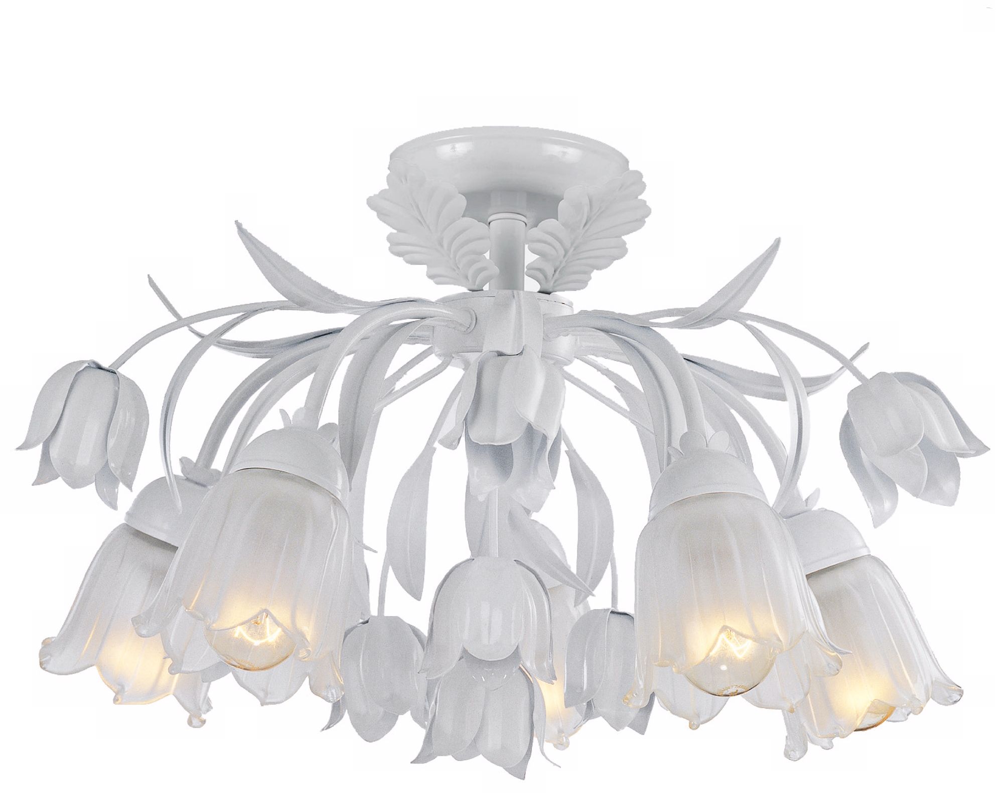 Crystorama Southport Collection 22" Wide White Ceiling Light