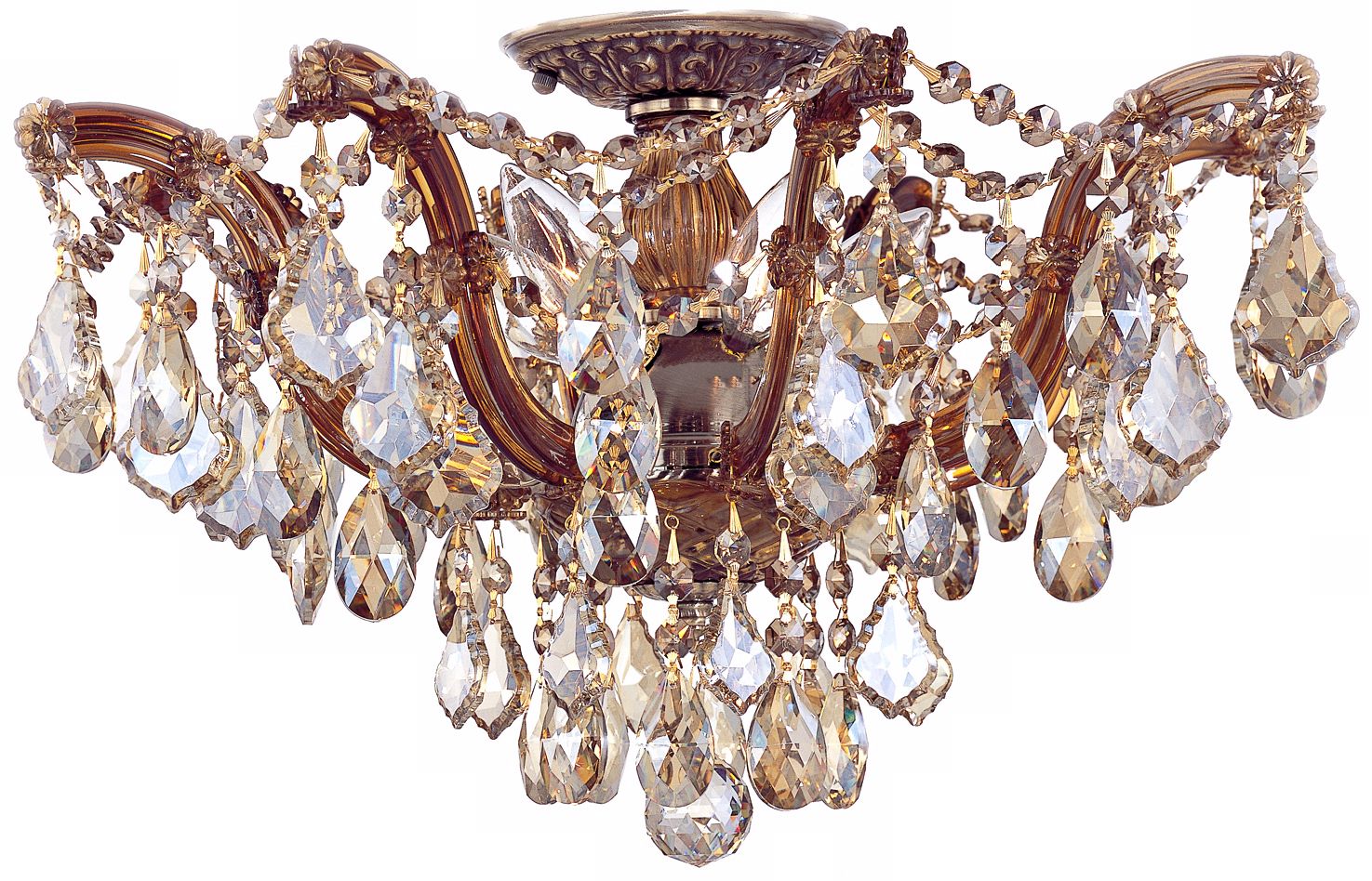 Crystorama Maria Theresa 19" Wide Crystal Ceiling Light