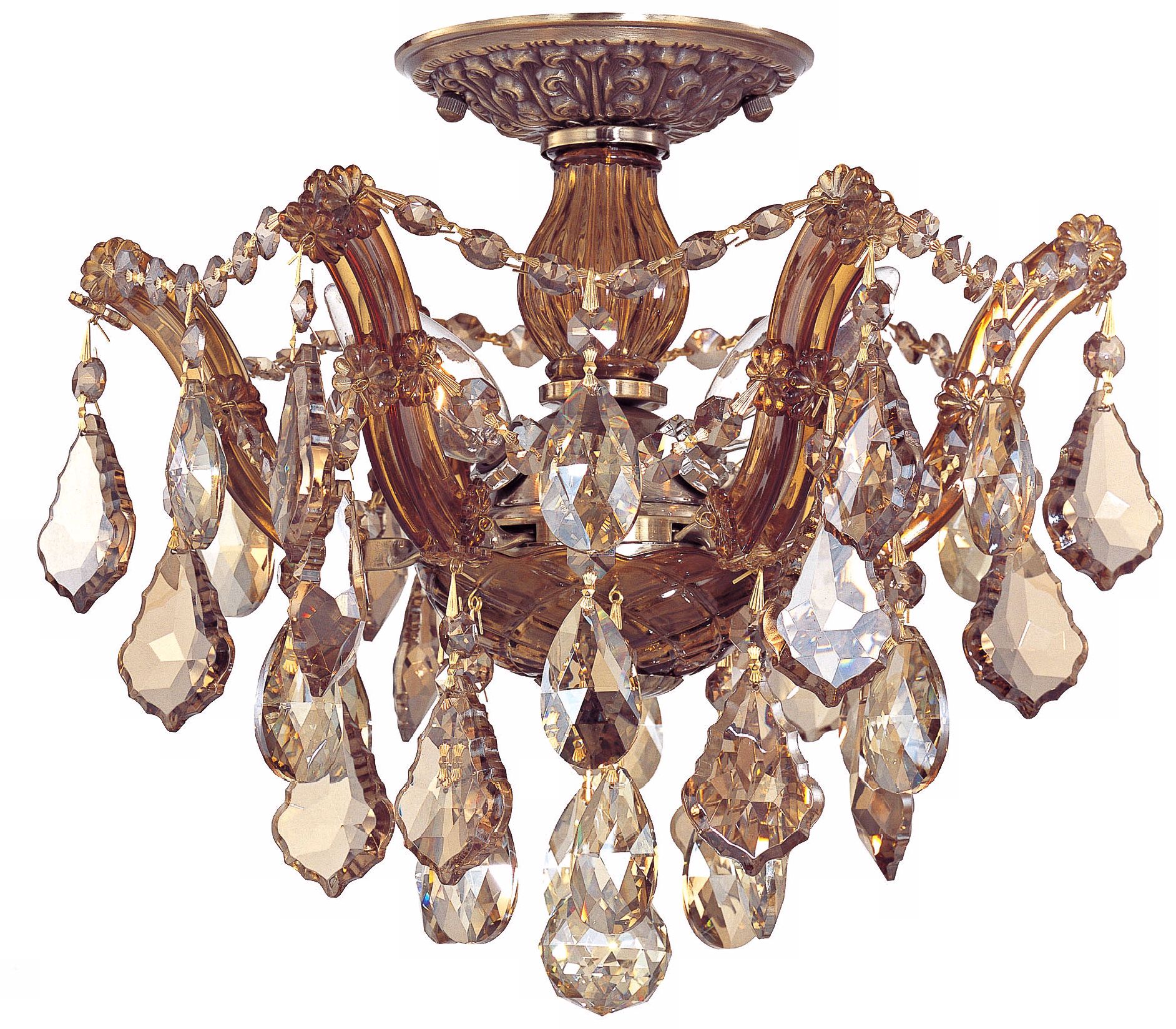 Crystorama Maria Theresa 13 1/2" Wide Crystal Ceiling Light