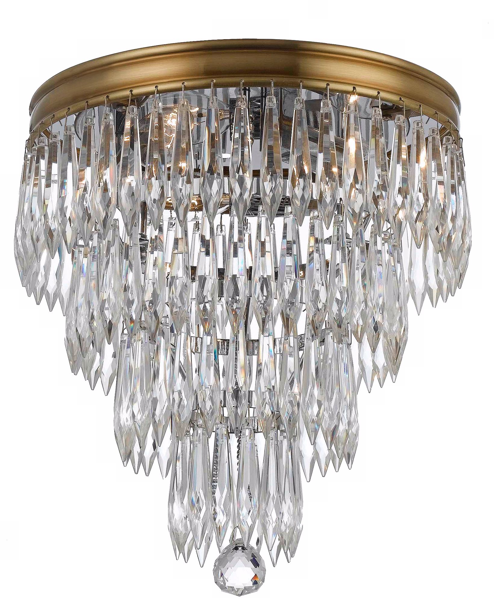Crystorama Chloe 10 1/2" high Brass Ceiling Light Fixture