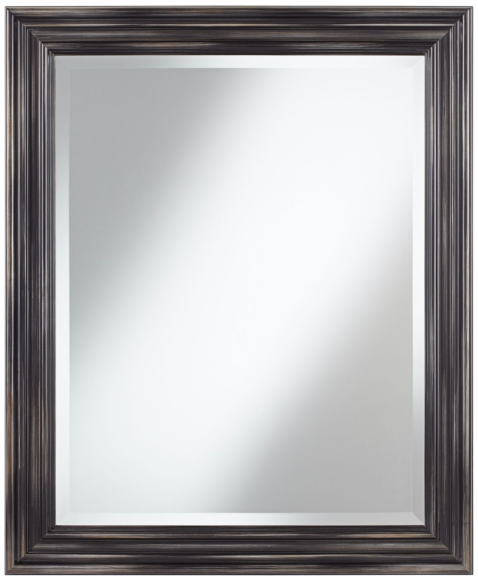 Charcoal Gray 33" High Wood Framed Wall Mirror