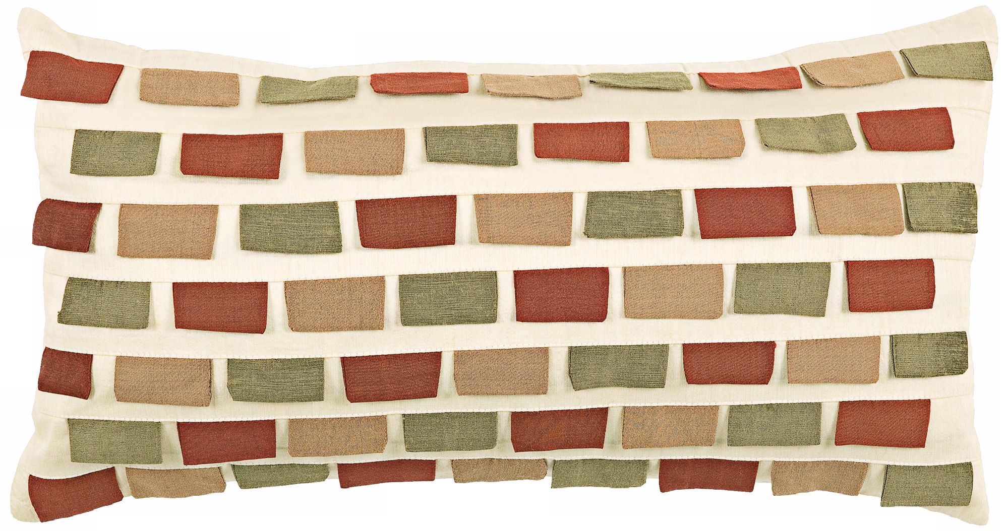 Tiled 21" Wide Decorative Pillow  With Hidden Zipper