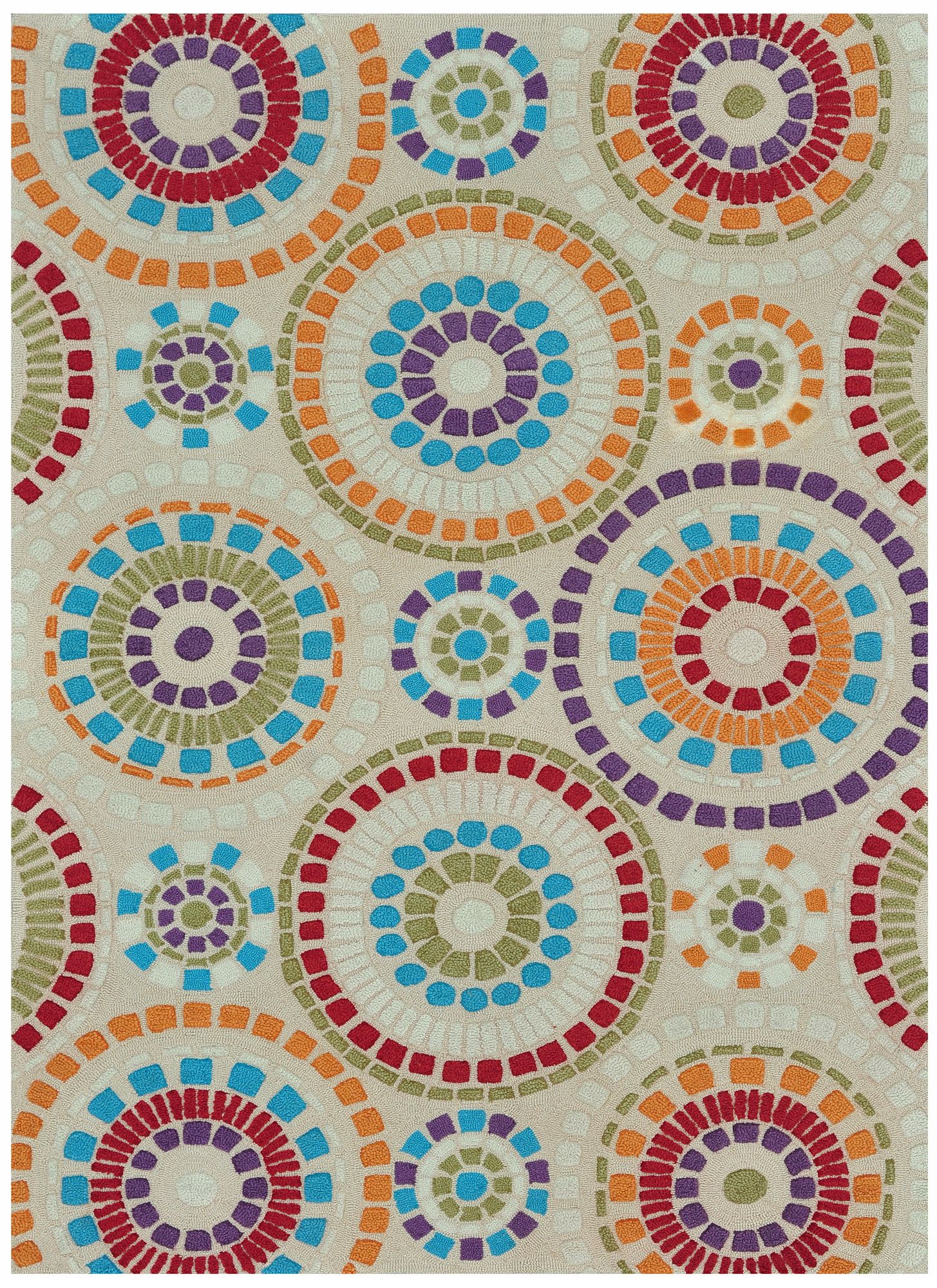 Loloi Aurora AA-04 Ivory-Circles Area Rug