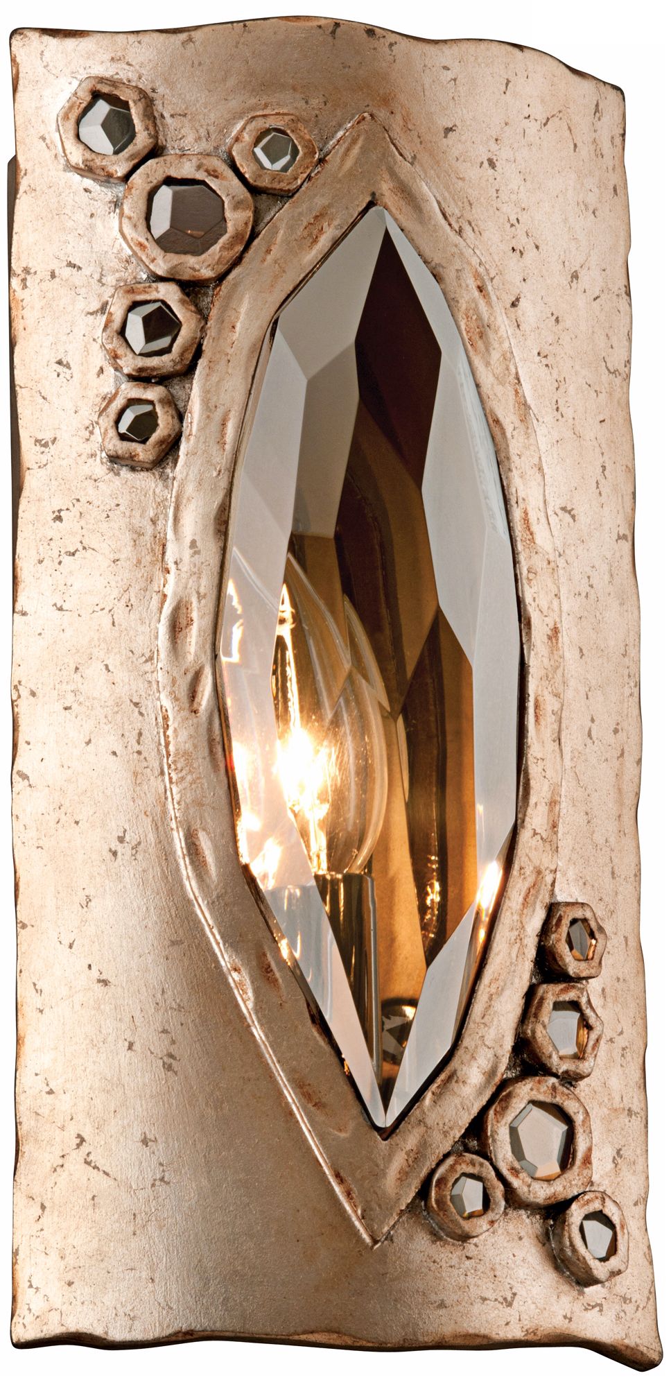Corbett After Party 11 1/2" High Smoke Crystal Wall Sconce
