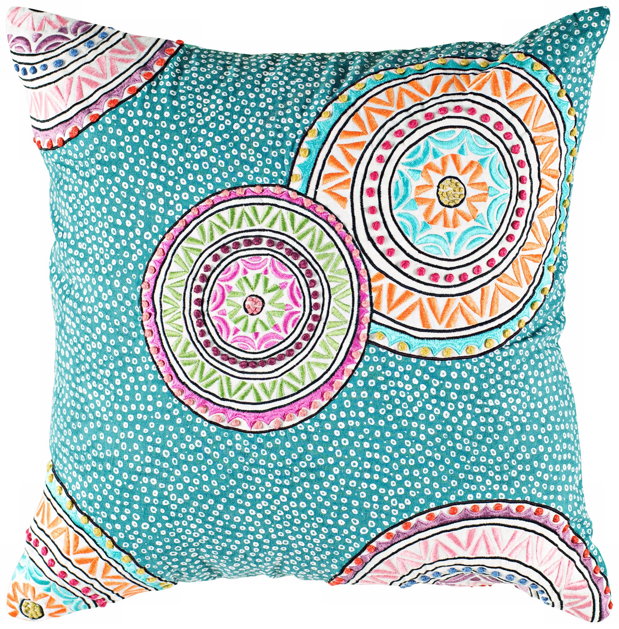 Decorative 18" Square Modern Pillow With Hidden Zipper