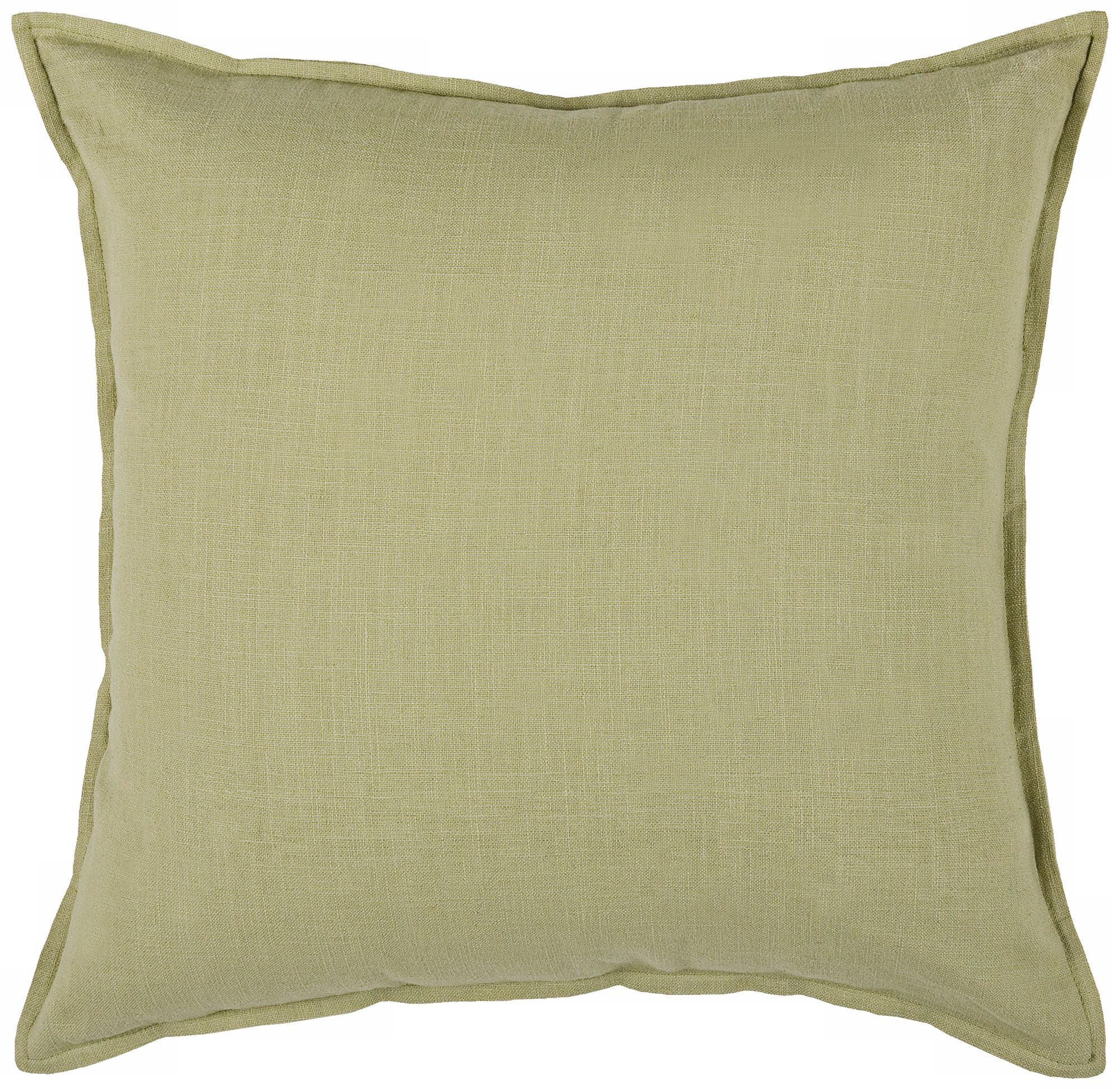 Green 20" Square Decorative Pillow With Hidden Zipper