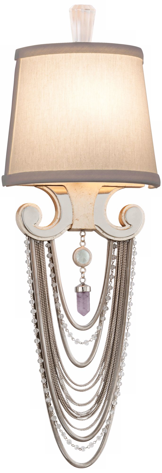 Corbett Flirt Crystal and Chain 20 1/2" High Wall Sconce