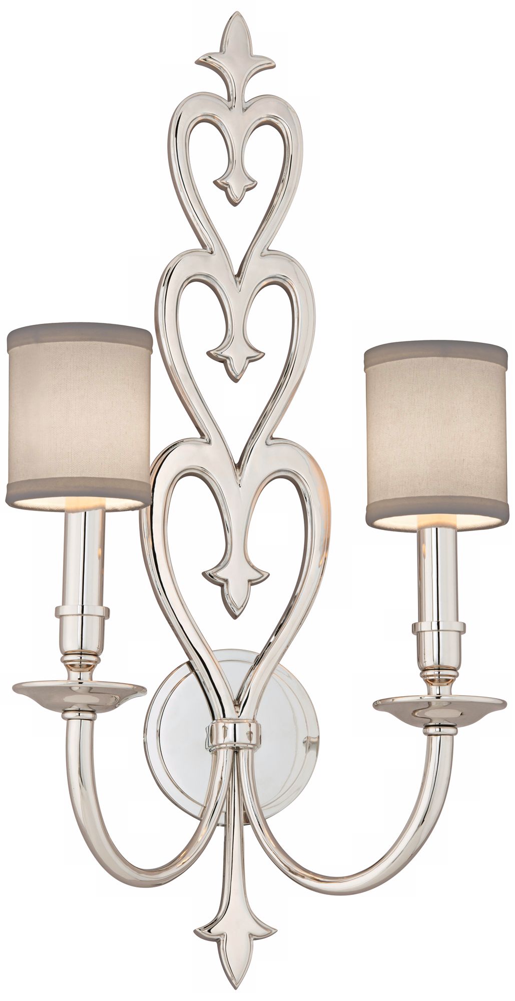 Corbett Heart Throb 2-Light Polished Nickel Wall Sconce