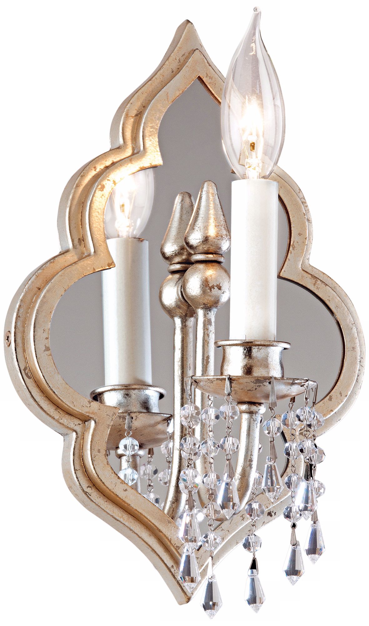 Corbett Bijoux Antique Mist Crystal 11 3/4" High Wall Sconce