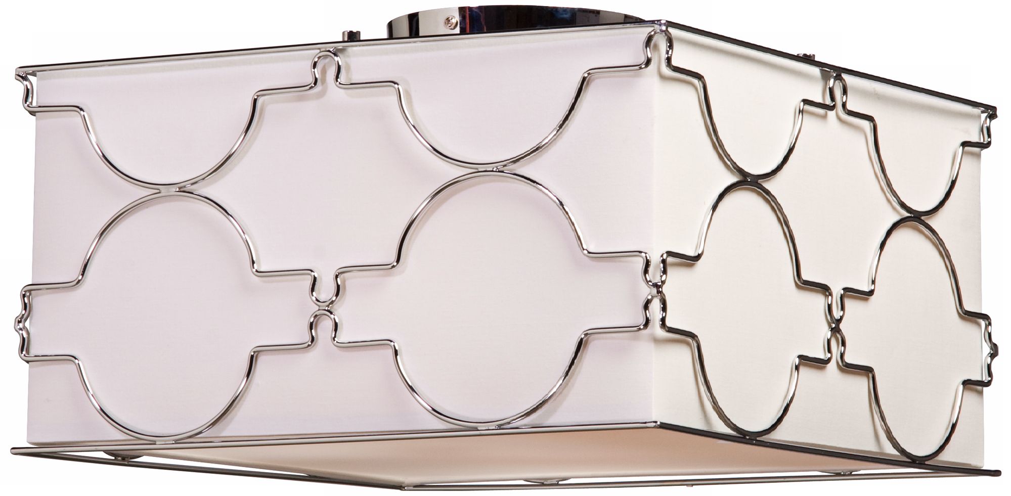 Artcraft Morocco 16" Wide Square Chrome Ceiling Light