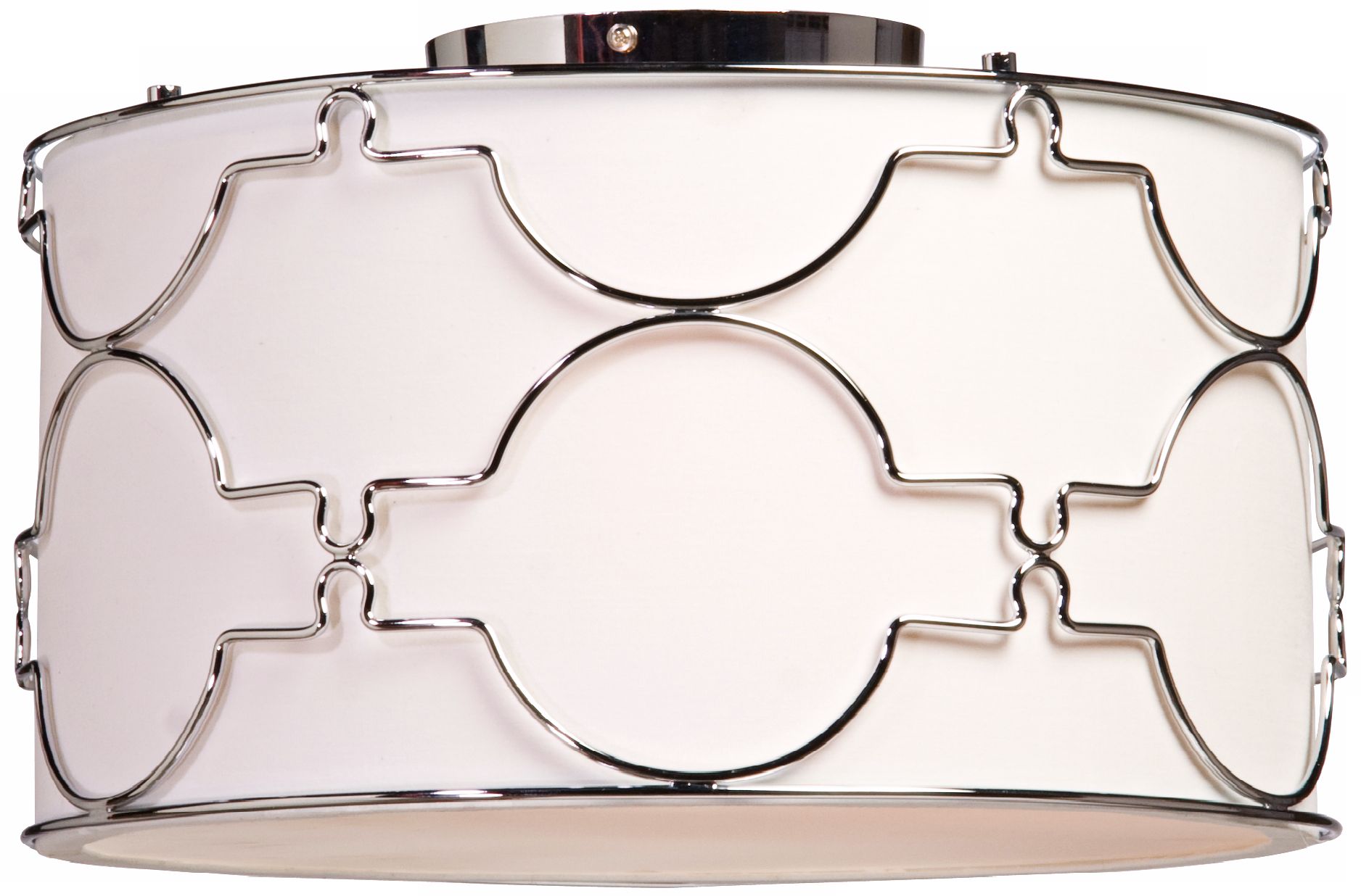 Artcraft Morocco 15 1/2" Round Chrome Ceiling Light