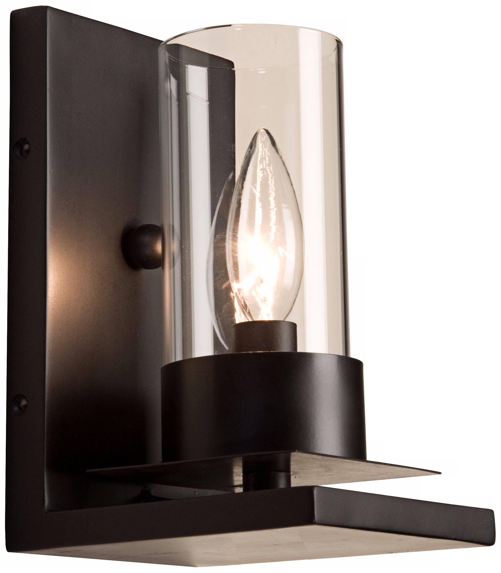 Artcraft Crawford 8 1/2" High Matte Black Wall Sconce
