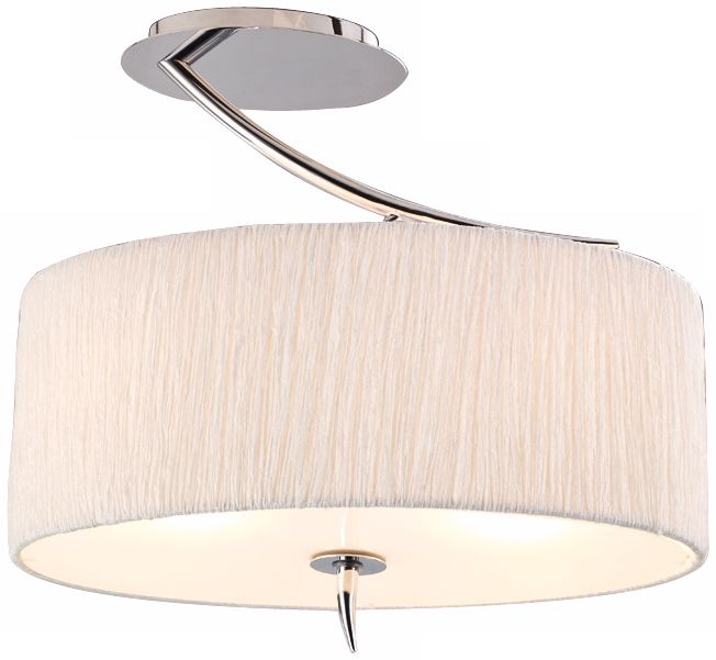 Artcraft Sloan 16" Wide Silk and Chrome Ceiling Light