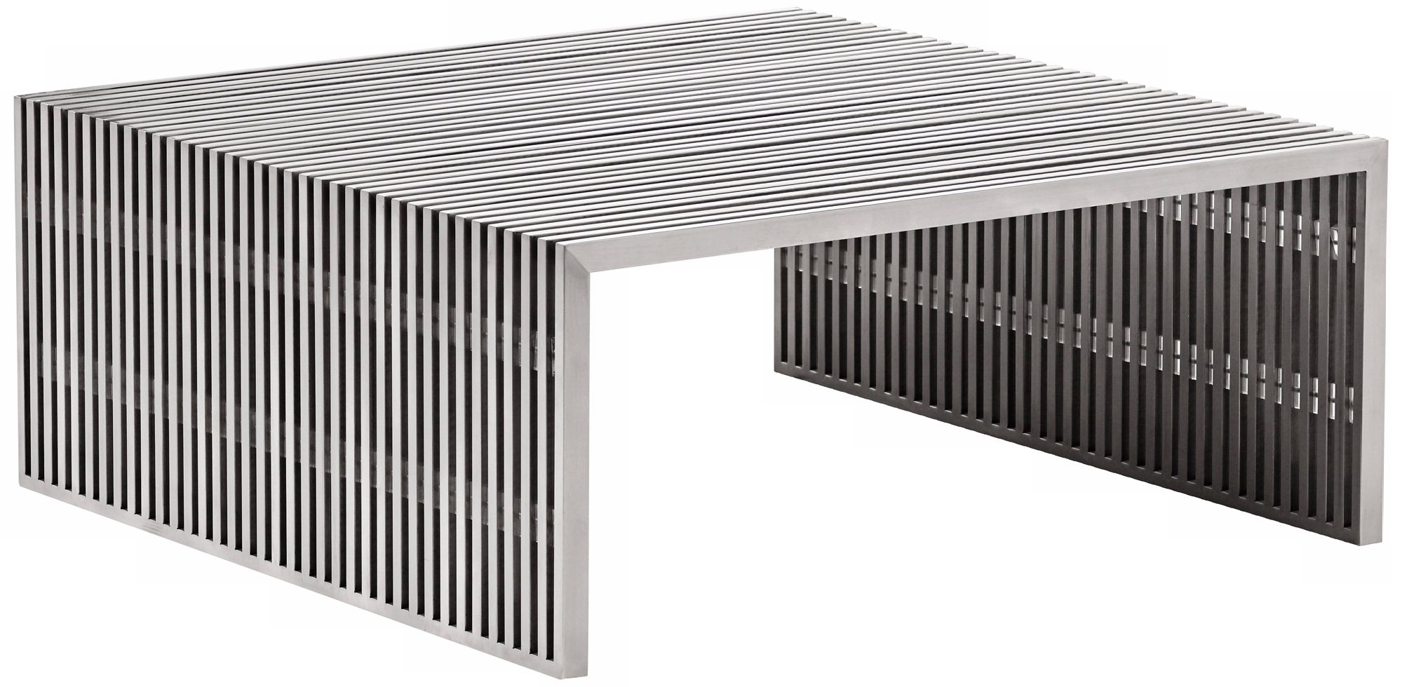 Zuo Novel Stainless Steel Square Coffee Table