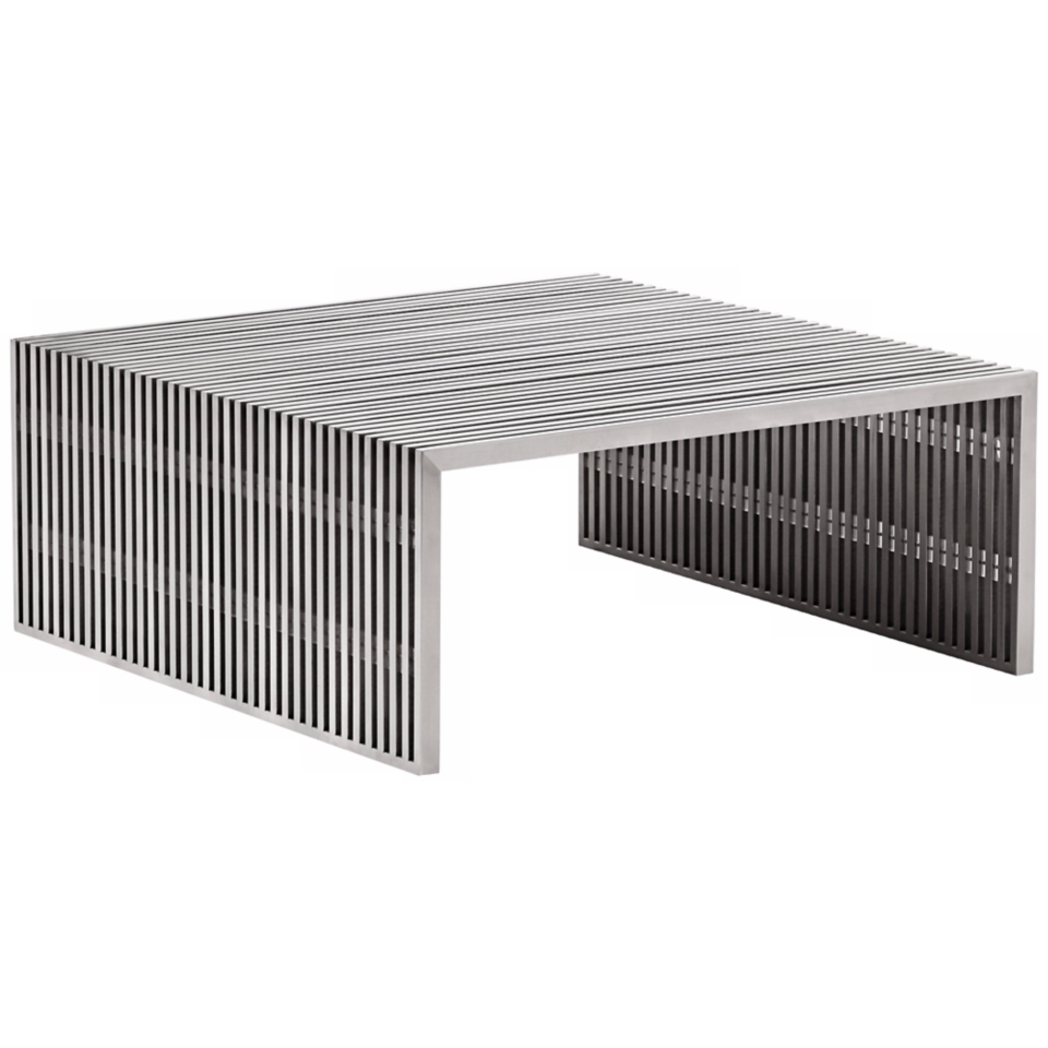 Zuo Novel Stainless Steel Square Coffee Table   #V9297