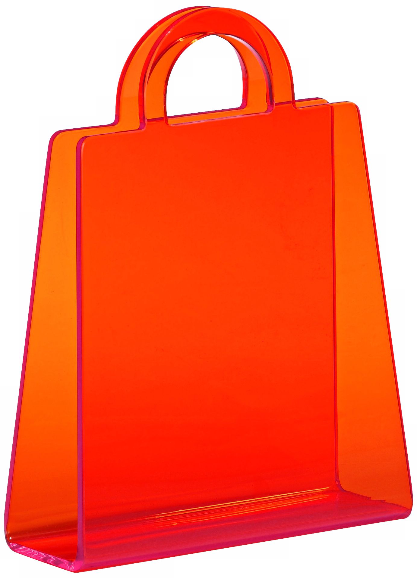 Zuo Purse Transparent Red Modern Magazine Rack