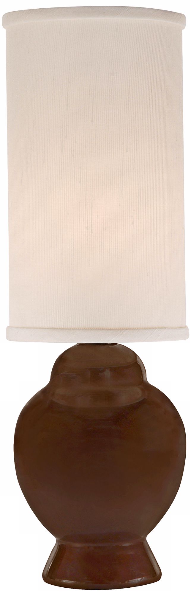 Thumprints Ginger Chocolate Brown Ceramic Mini Accent Lamp