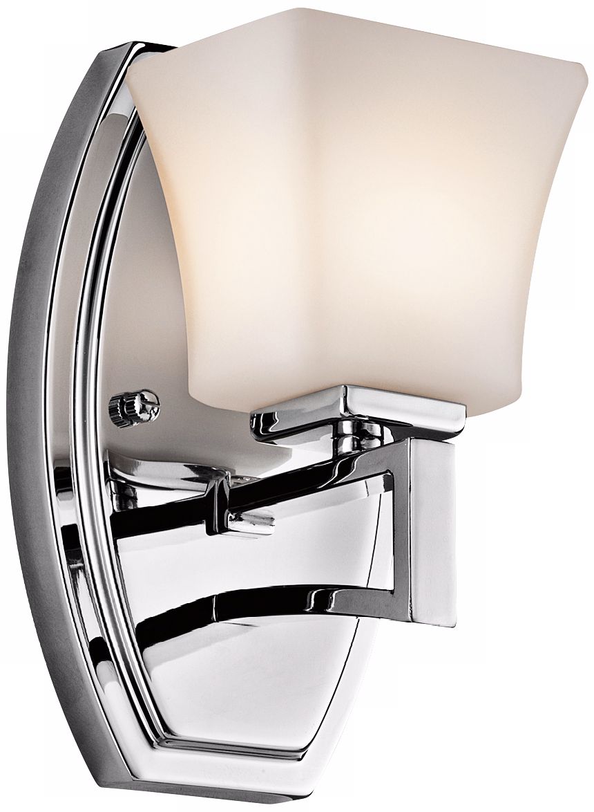 Kichler Luciani 8" High Opal Glass and Chrome Wall Sconce