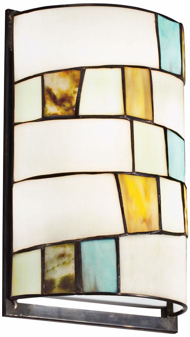 Kichler Mihaela 12" High Art Glass and Cut Stone Wall Sconce