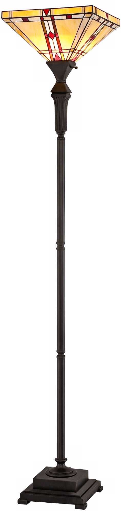 Quoizel Noah Vintage Bronze Torchiere Floor Lamp