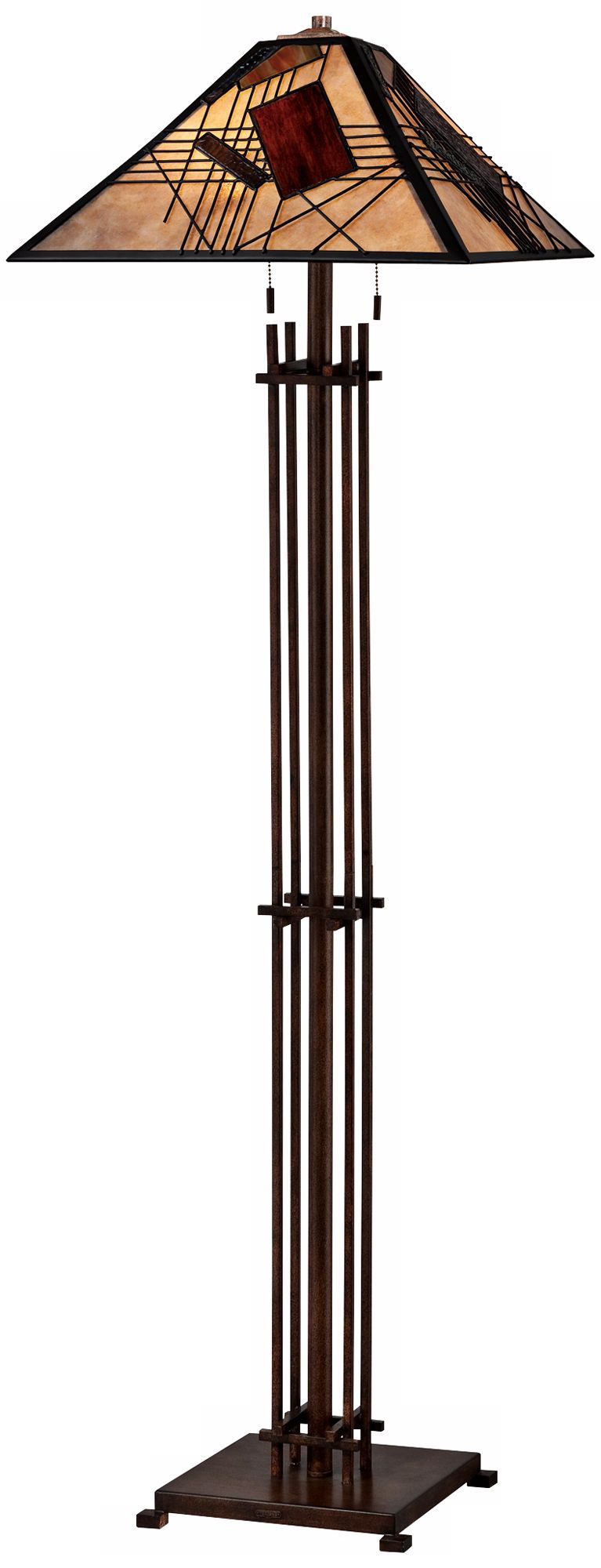 Quoizel Russell Hazel Bronze Mica Floor Lamp