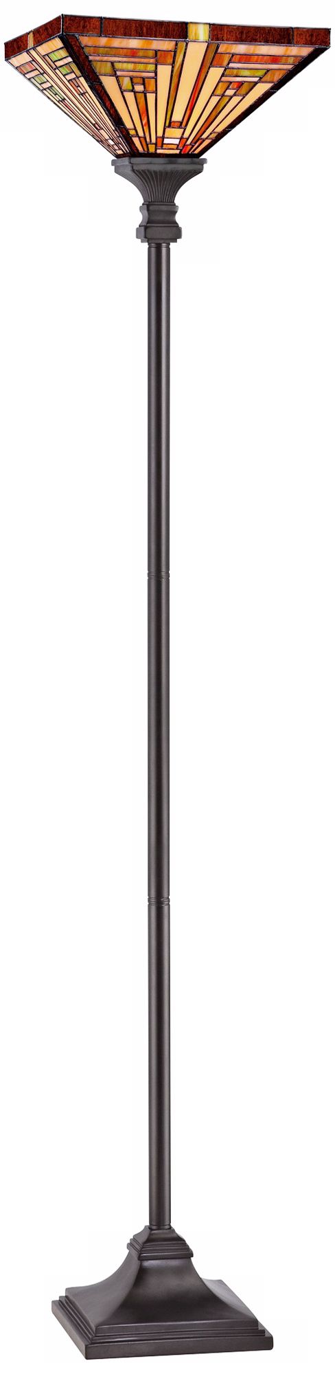 Quoizel Stephen Tiffany Style Torchiere Floor Lamp