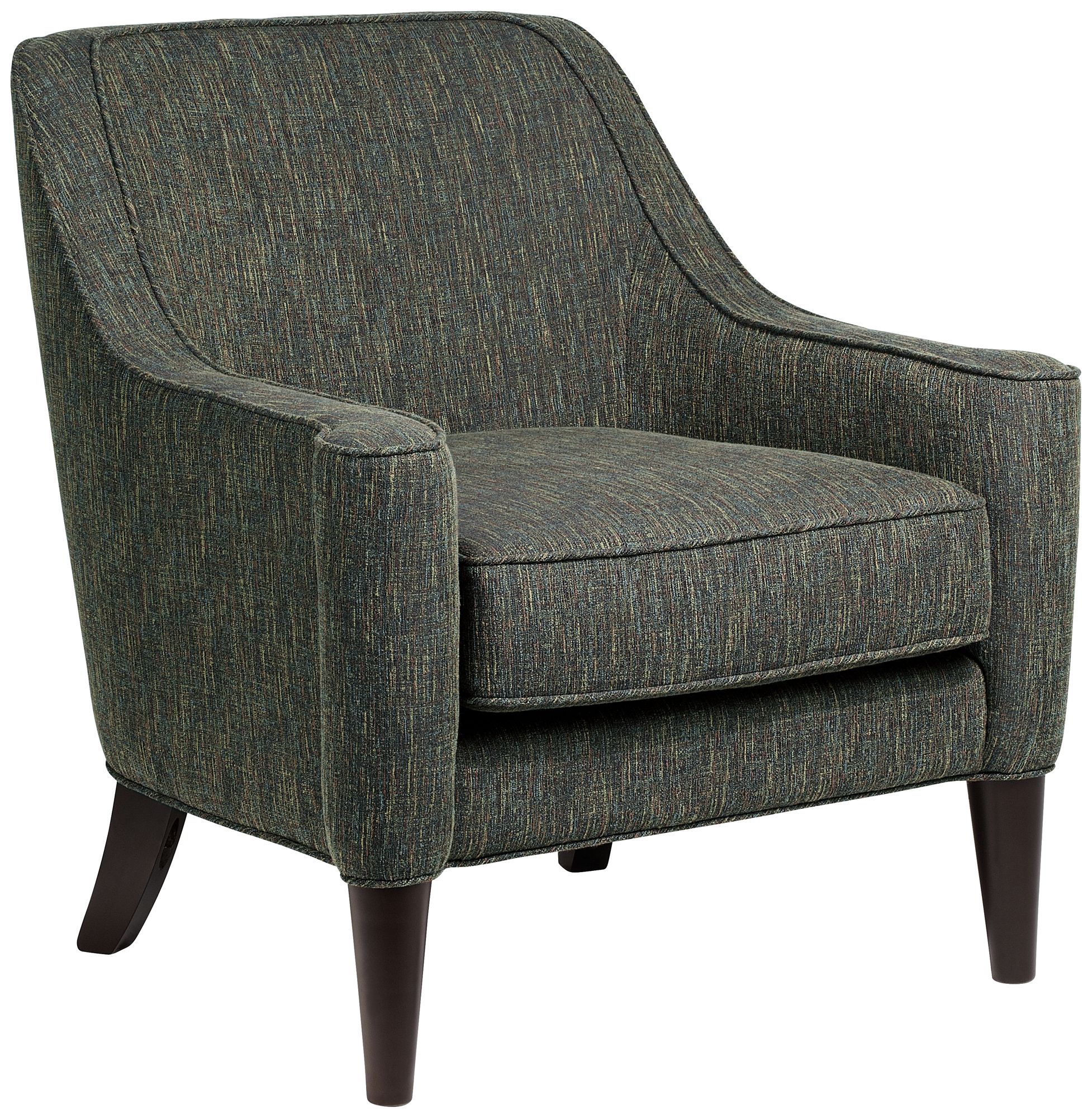 Lacey Multi-Color Threaded Olive Weave Armchair