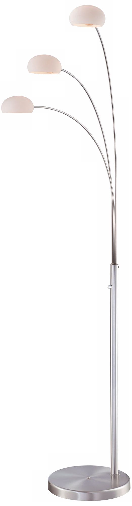Lite Source Ilario 3-Light Polished Steel Arc Floor Lamp