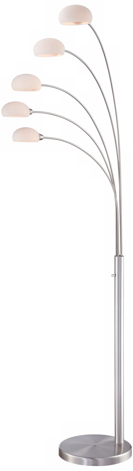 Lite Source Ilario 5-Light Polished Steel Arc Floor Lamp