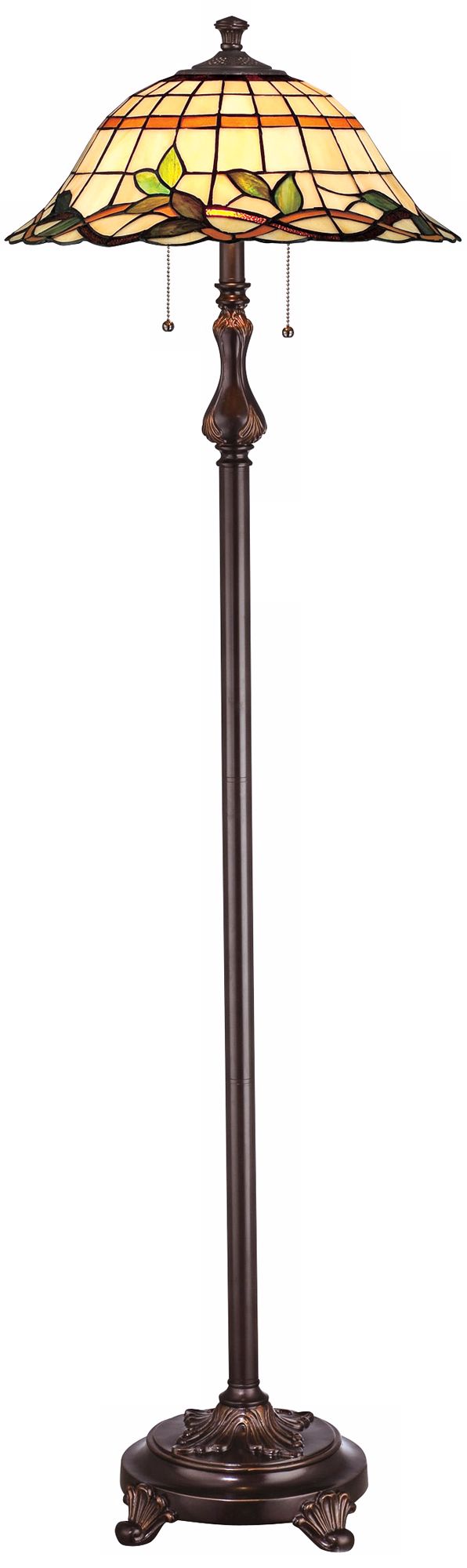 Lite Source Kyleigh Tiffany Style Glass Floor Lamp