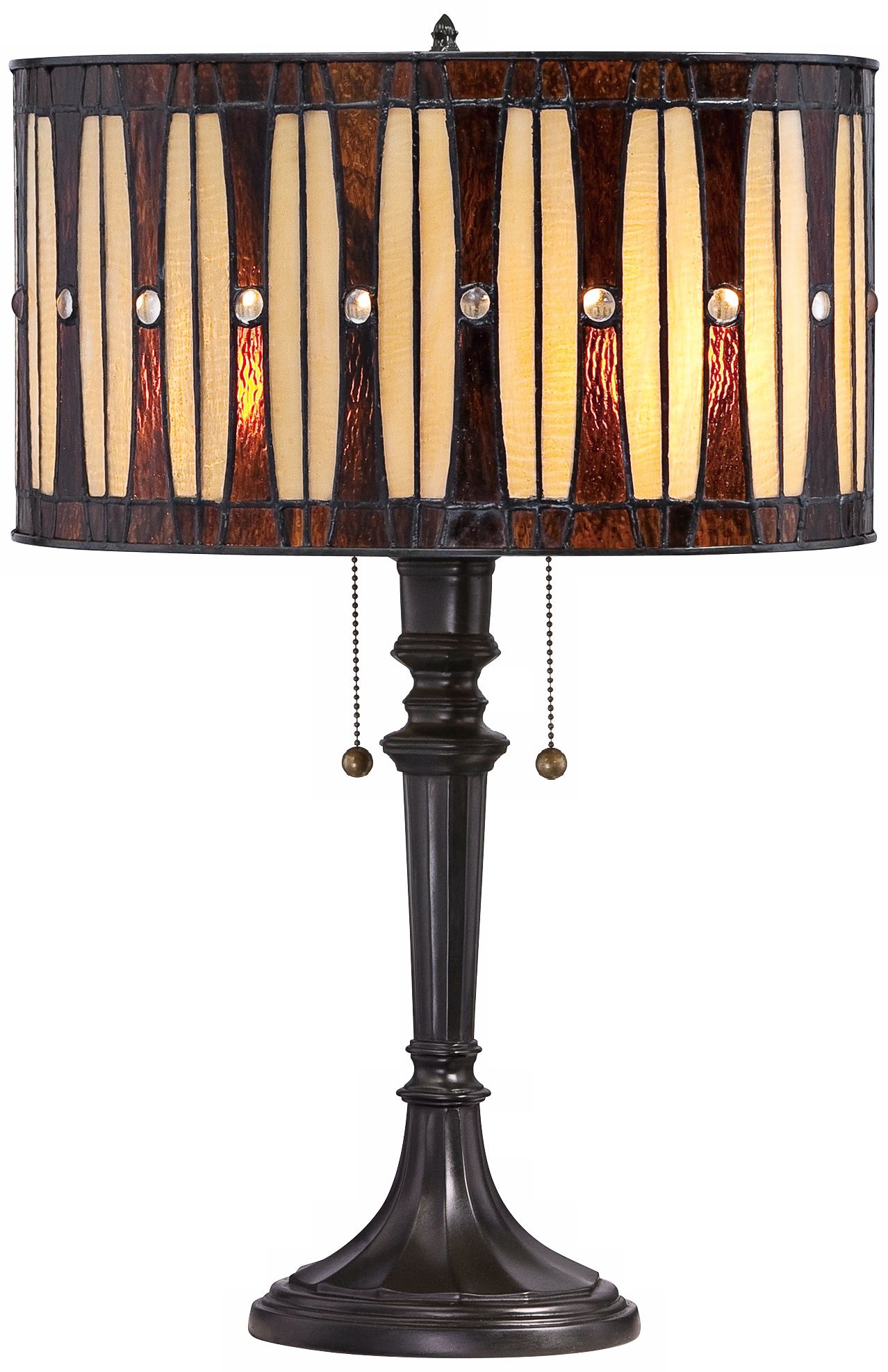 Quoizel Hammond Round Glass Table Lamp