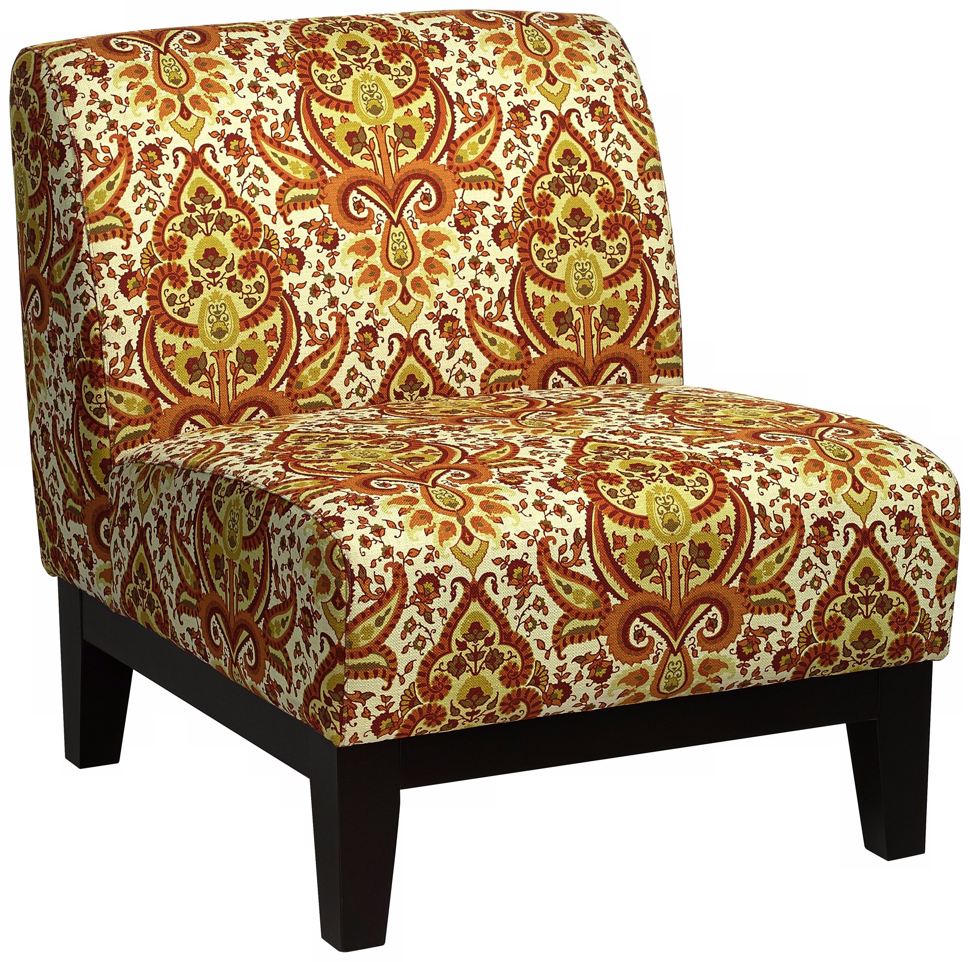 Bettina Dubai Saffron Armless Accent Chair