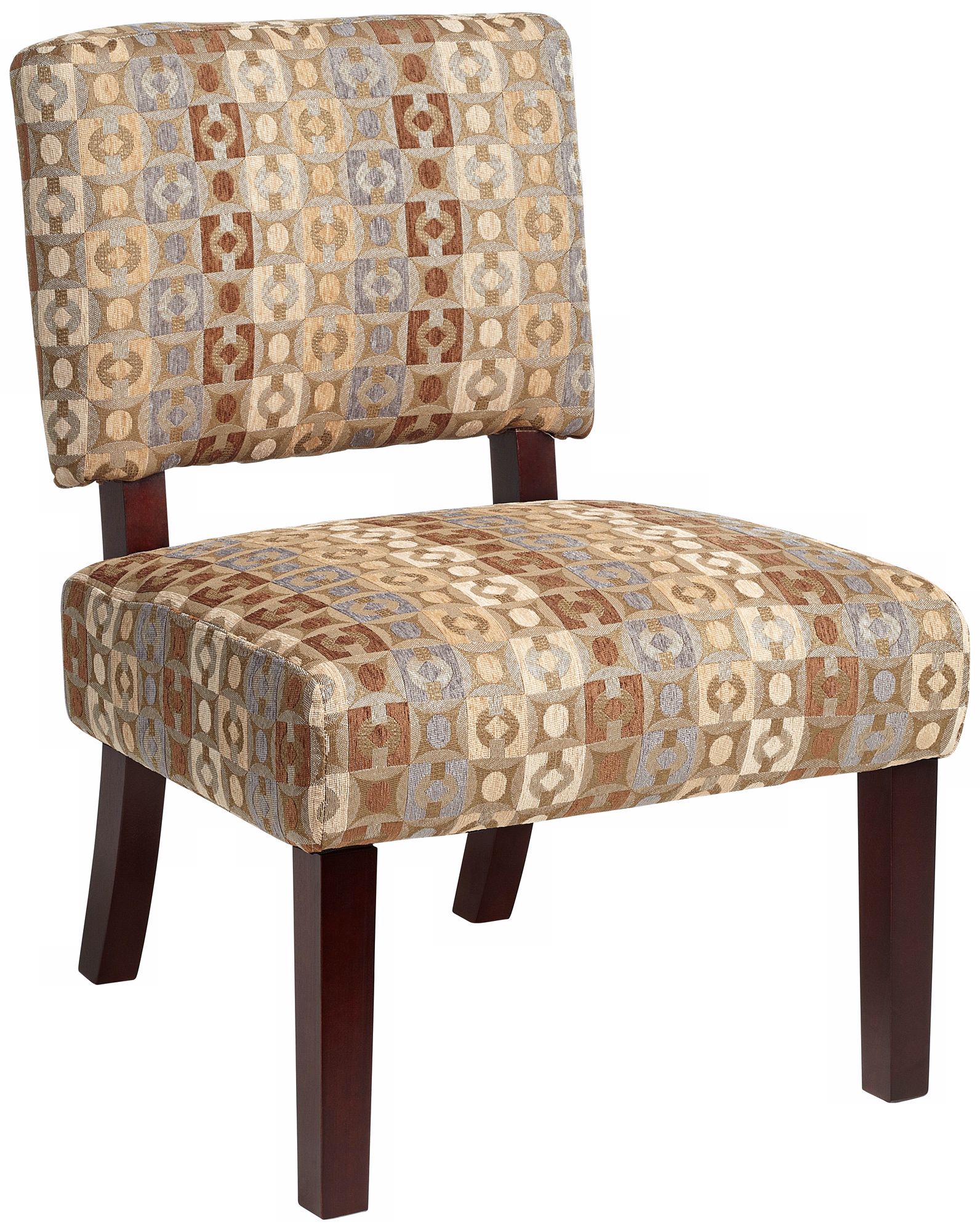 Adena Geometric Java Armless Accent Chair