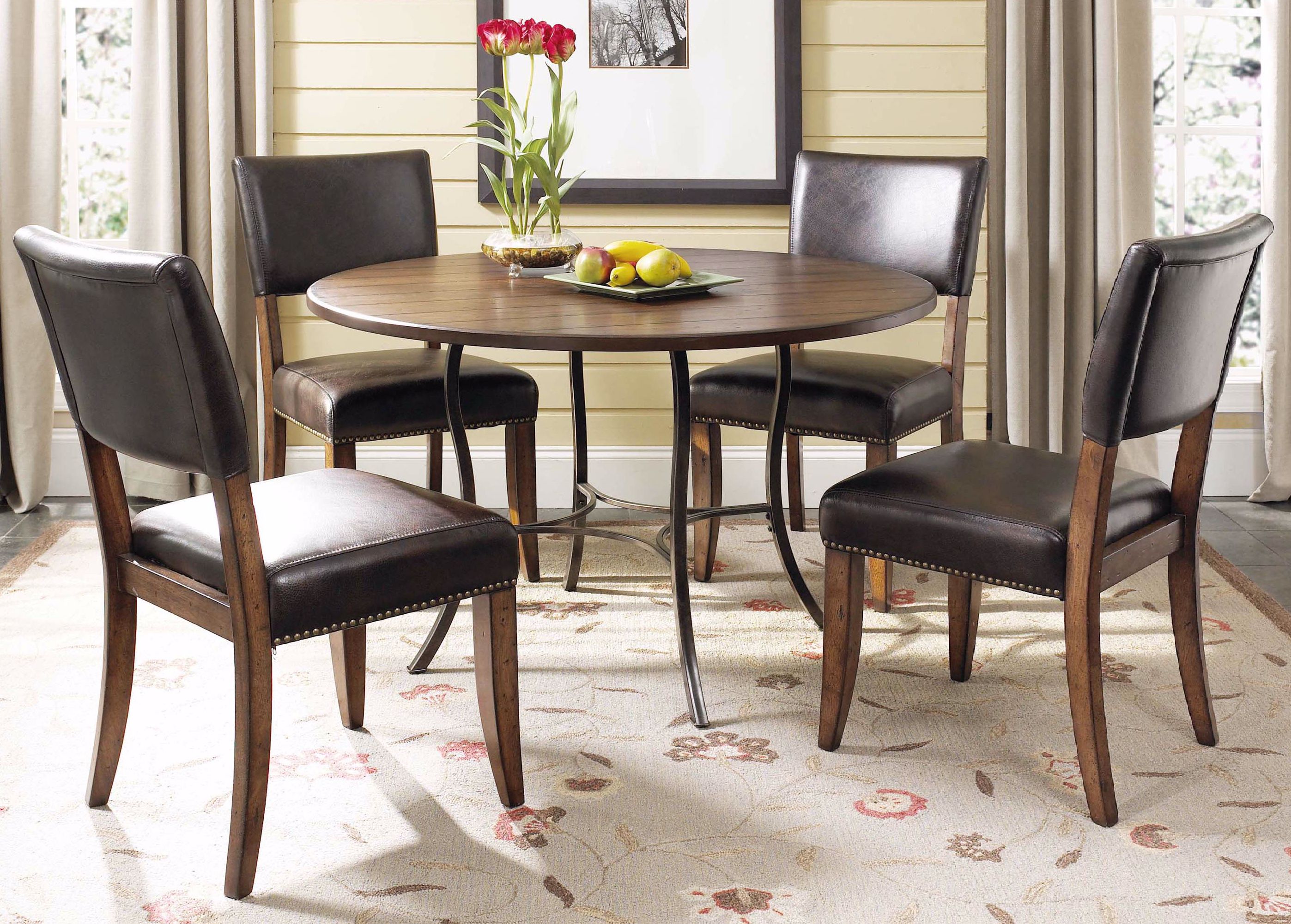 Hillsdale Cameron Round Metal Parsons 5-Piece Dining Set