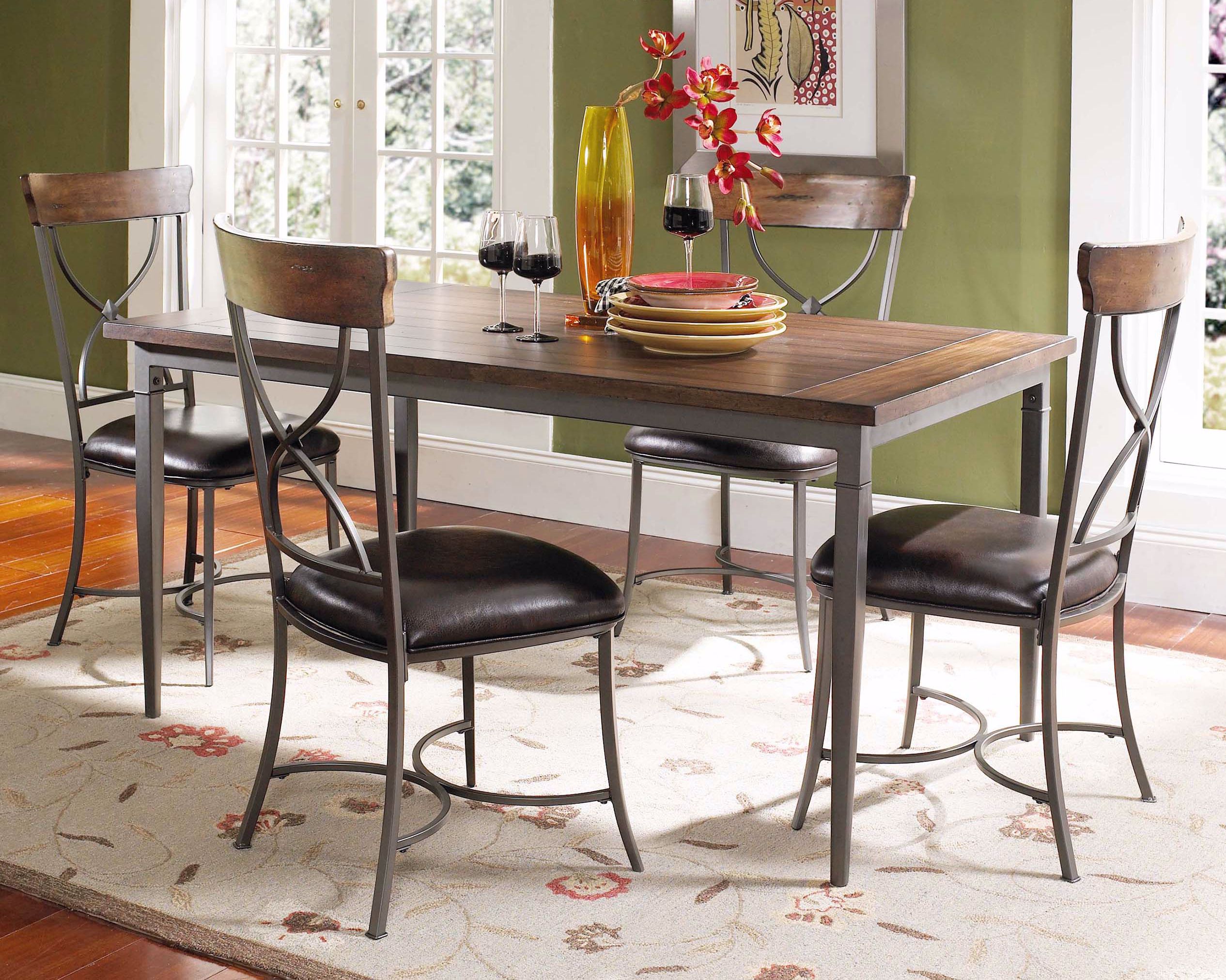 Hillsdale Cameron Rectangle X-Back 5-Piece Dining Set