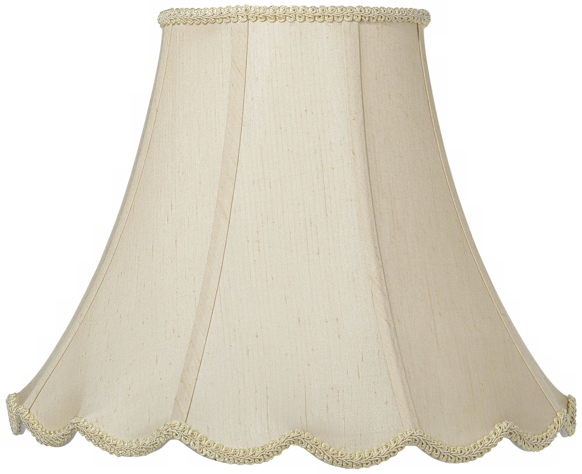Champagne Scallop Bell Shade 6x14x11.5 (Spider)