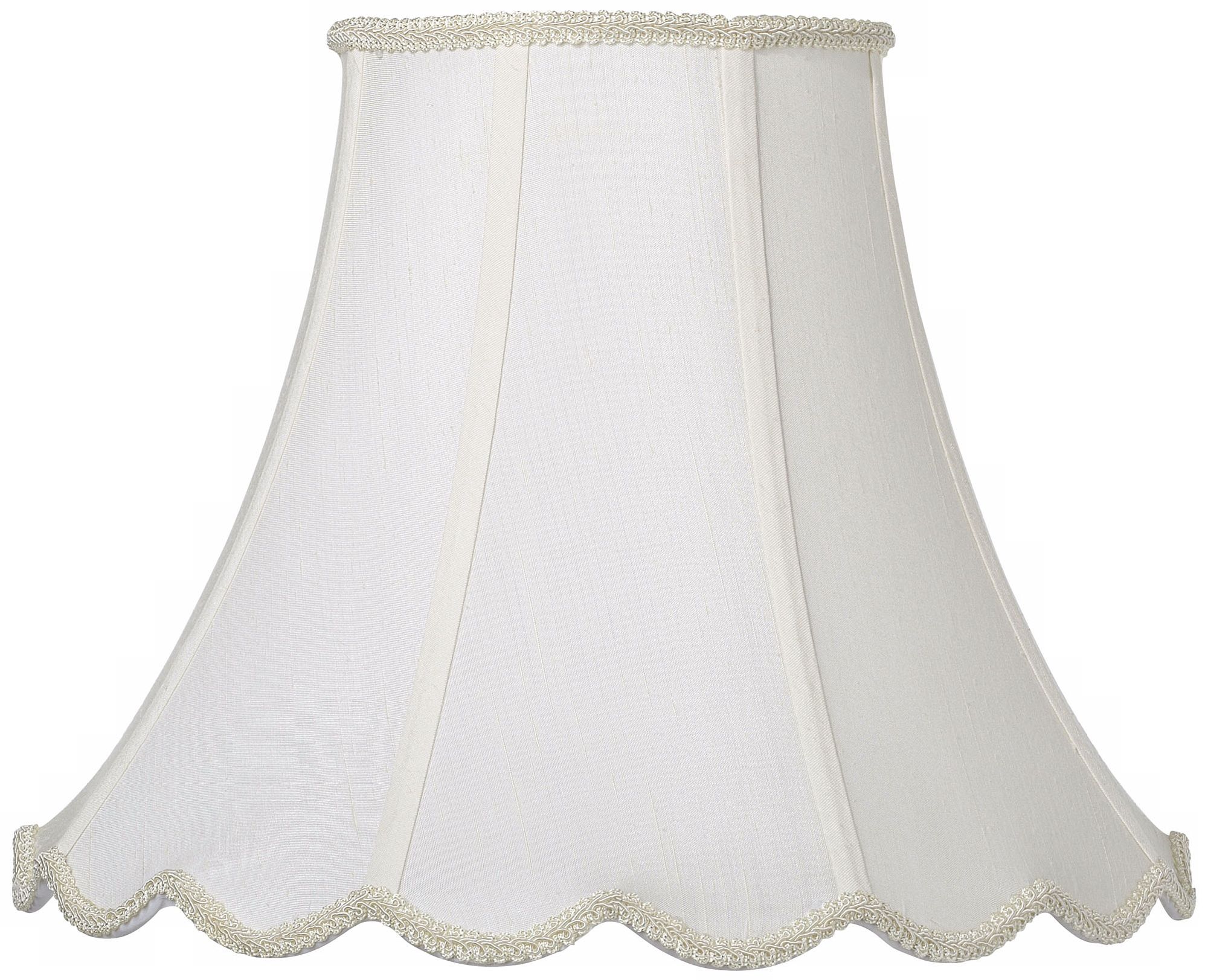 White Scallop Bell Shade 6x14x11.5 (Spider)