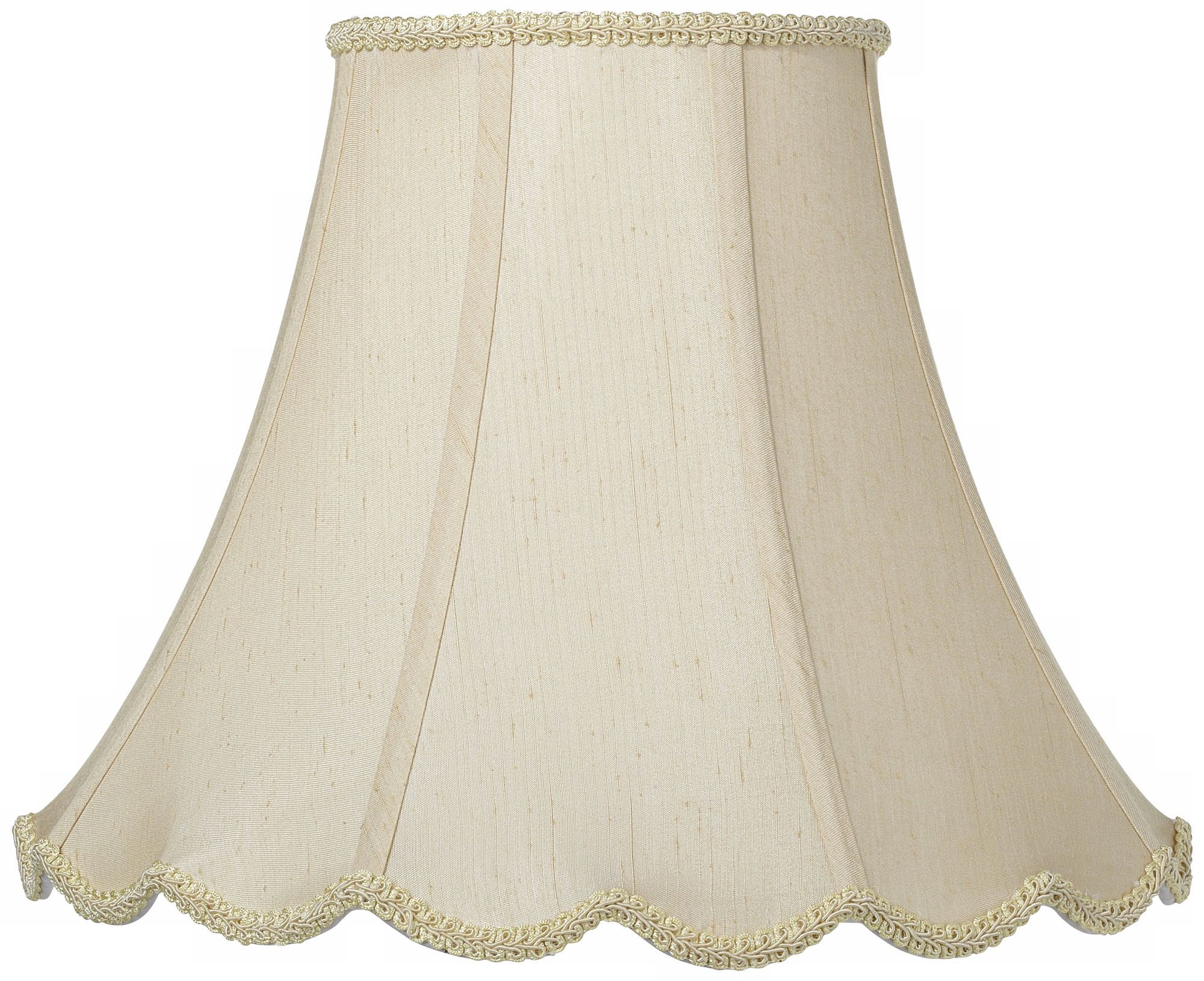 Champagne Scallop Bell Shade 7.5x16x12.75 (Spider)