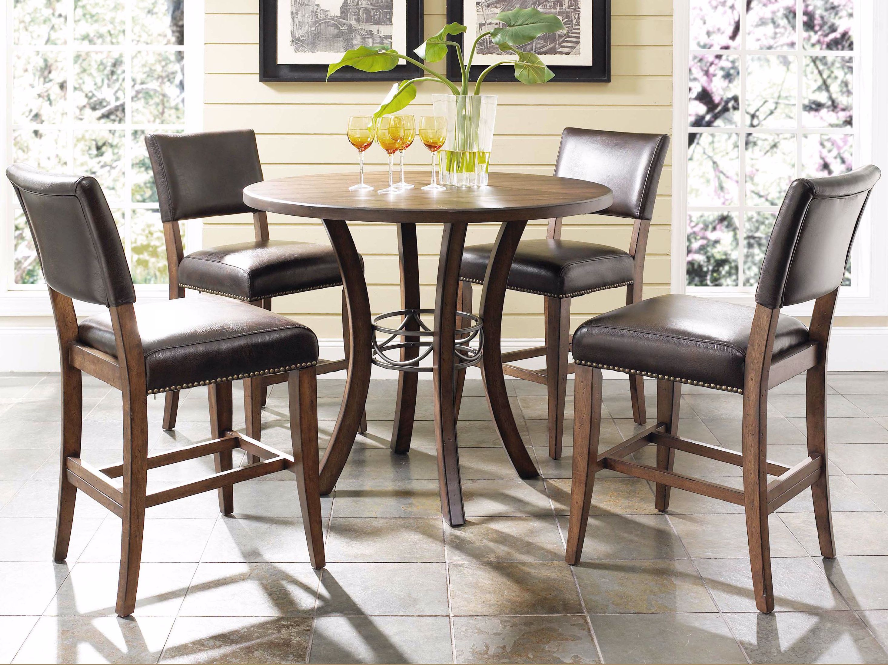 Hillsdale Cameron Parsons Round Counter Height Dining Set